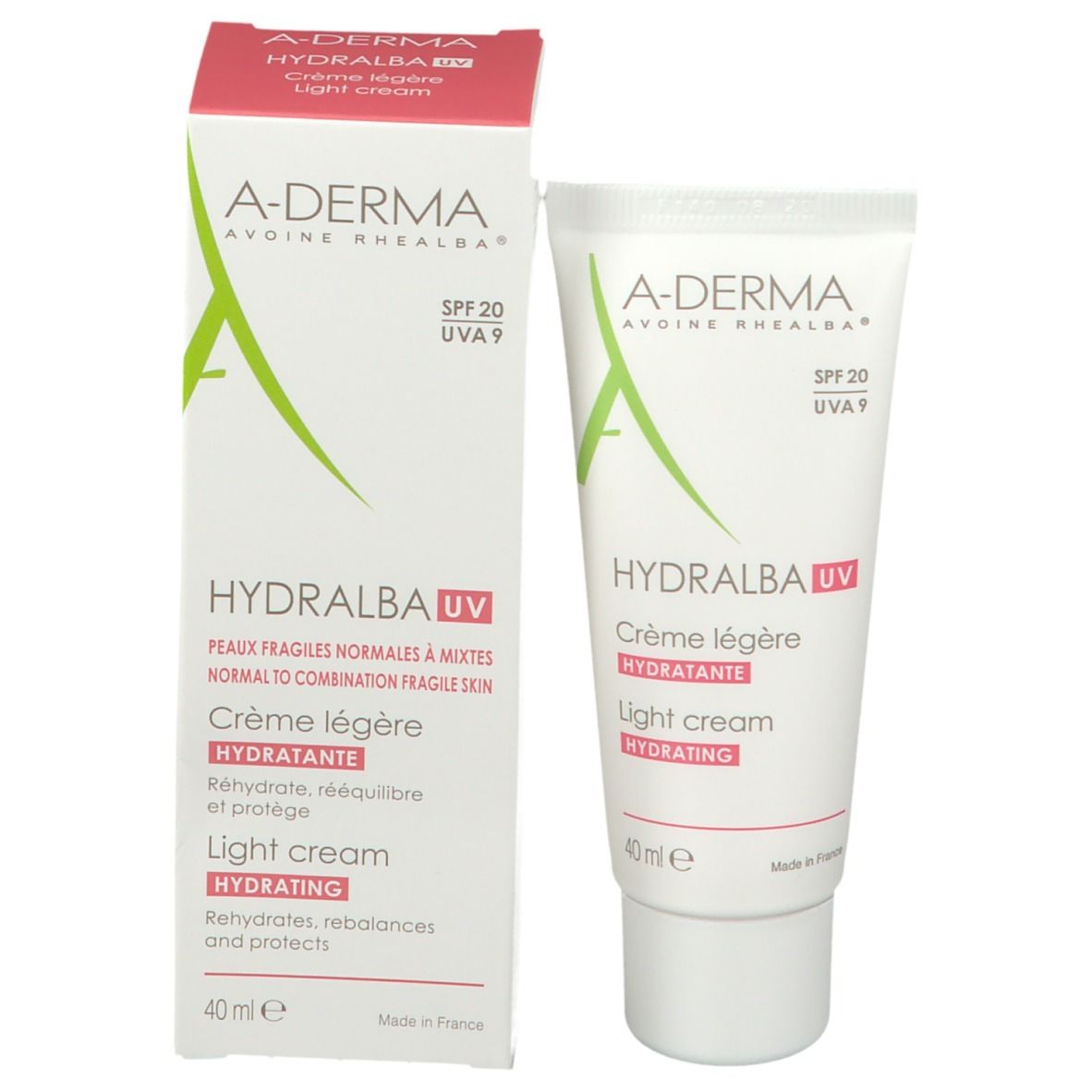 A-Derma Hydralba UV crème hydratante légère SPF 20