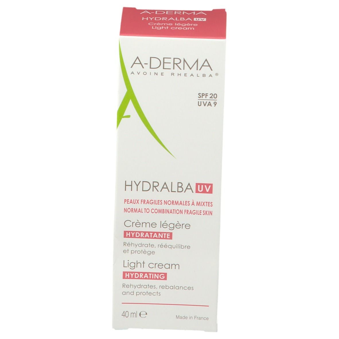 A-Derma Hydralba UV crème hydratante légère SPF 20