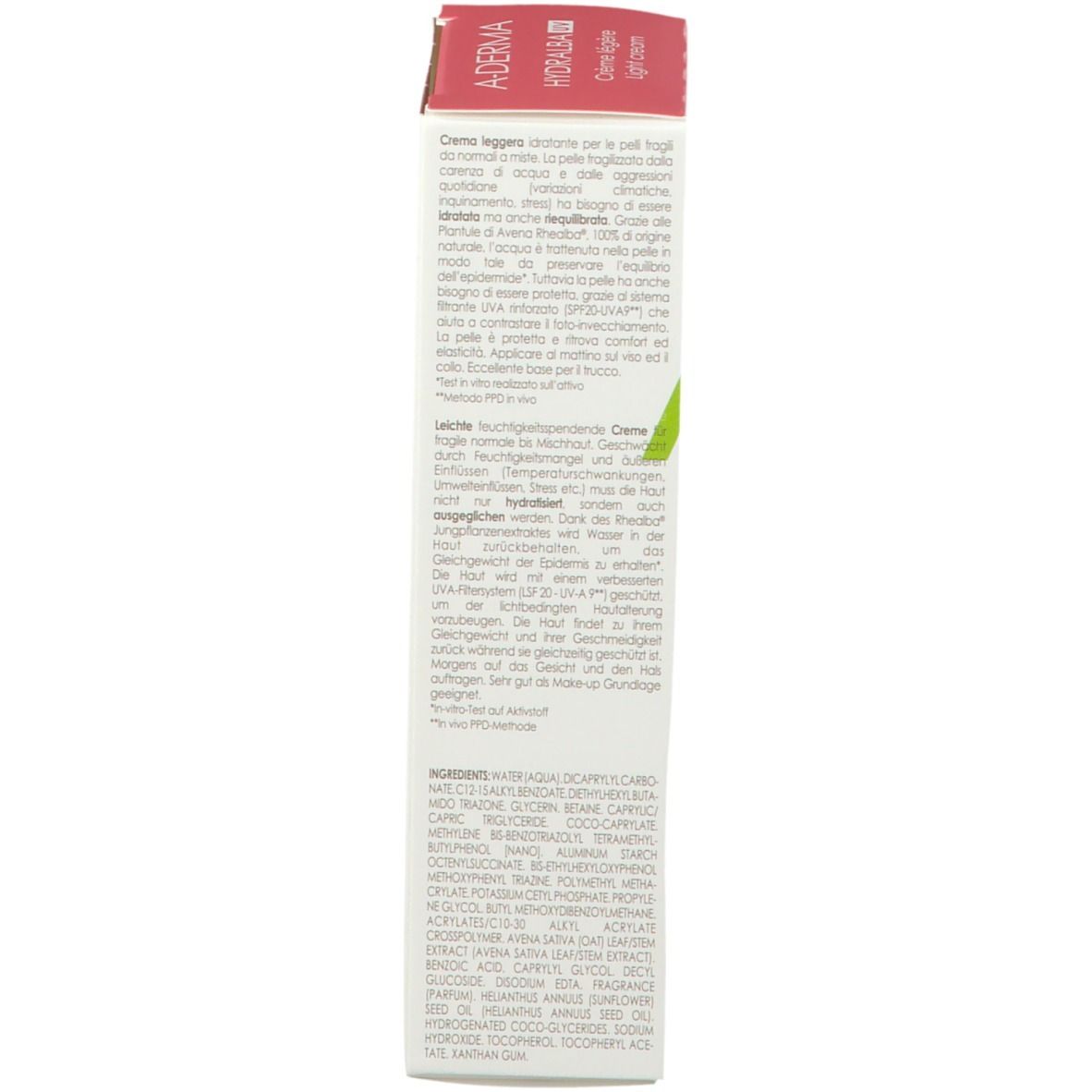 A-Derma Hydralba UV crème hydratante légère SPF 20