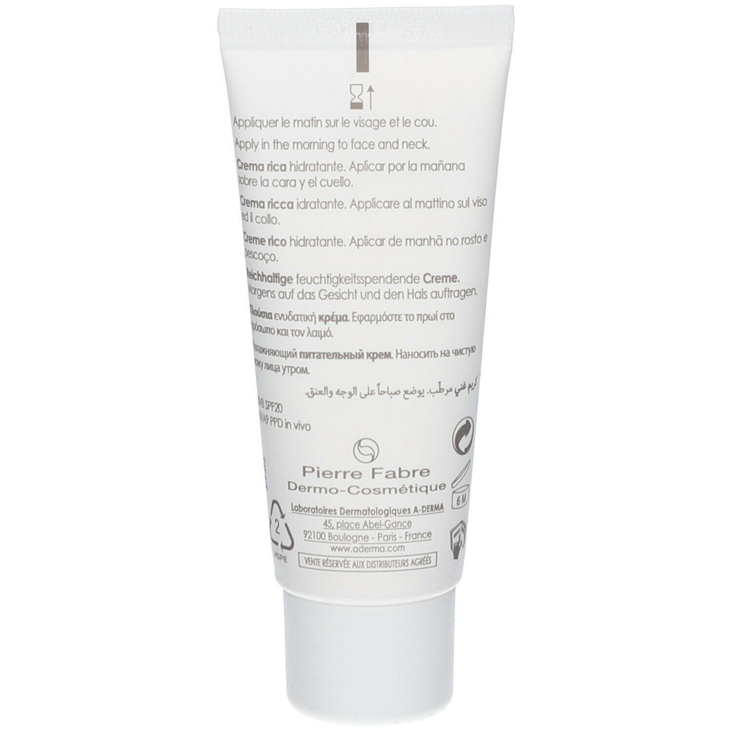 A-Derma Hydralba UV crème hydratante riche SPF 20