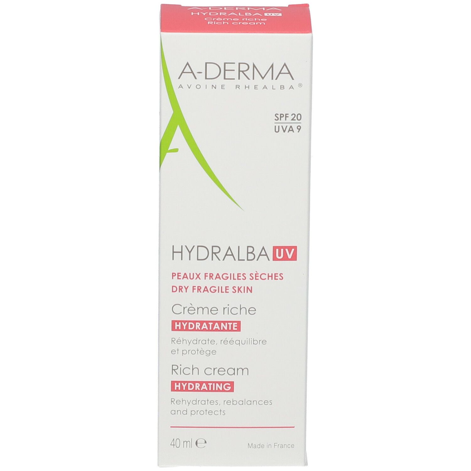 A-Derma Hydralba UV crème hydratante riche SPF 20