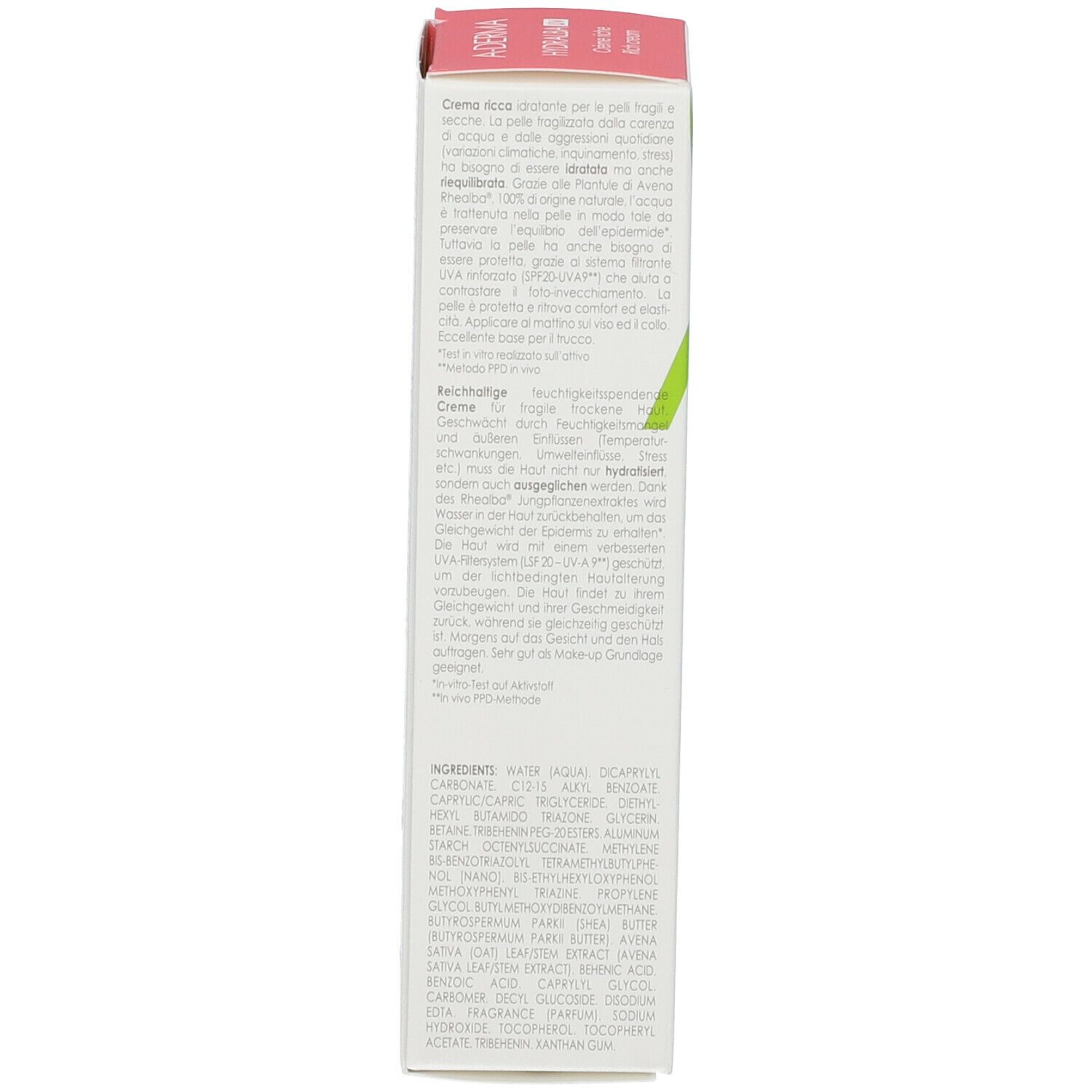 A-Derma Hydralba UV crème hydratante riche SPF 20