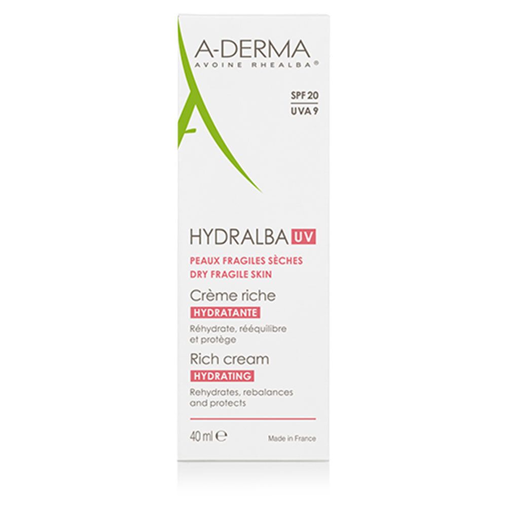 A-Derma Hydralba UV crème hydratante riche SPF 20