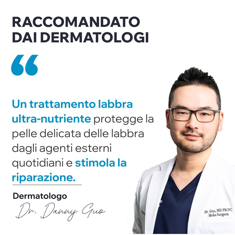 Dermatologue recommande URIAGE pour la réparation et la protection des lèvres.