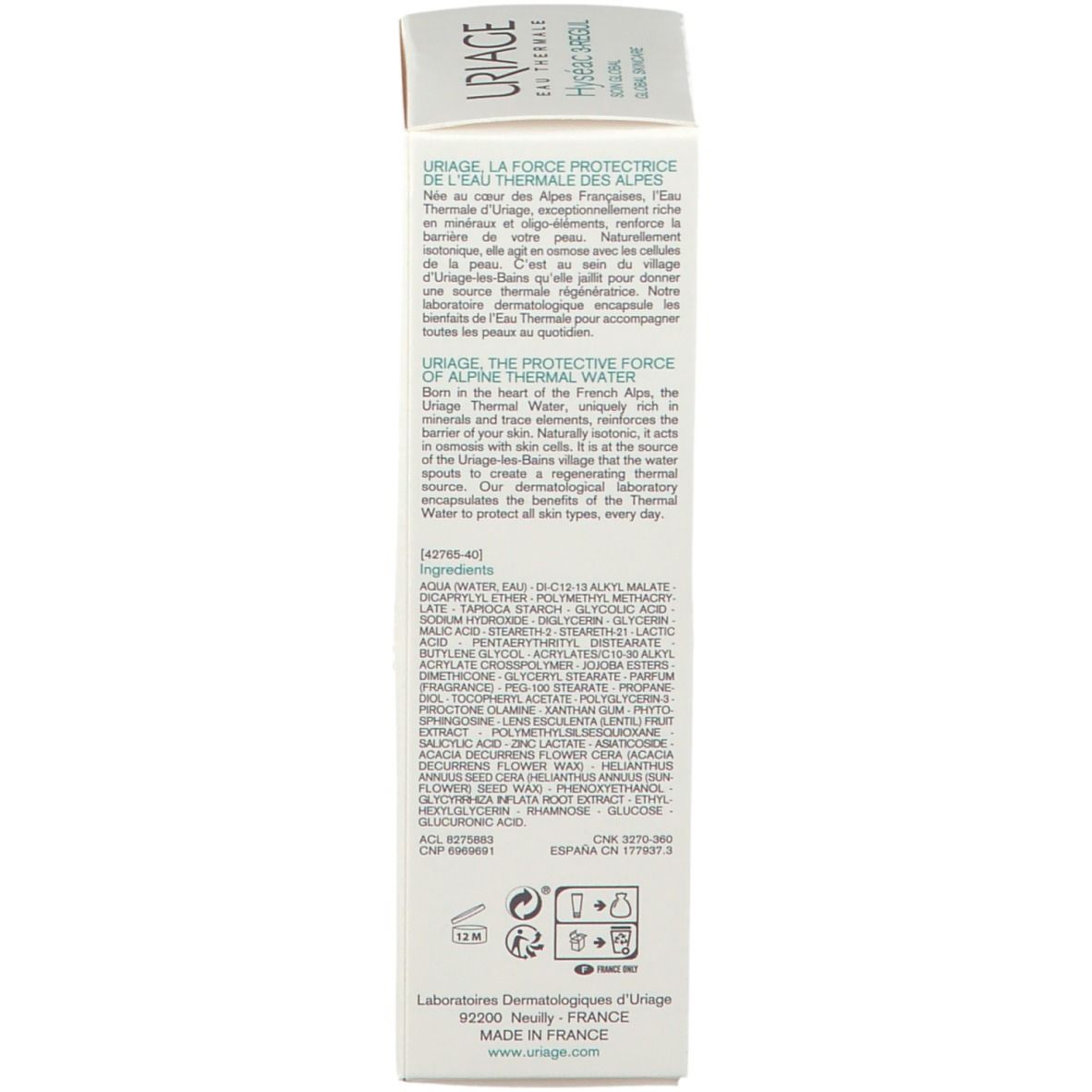 URIAGE Hyséac 3-Regul Global Treatment