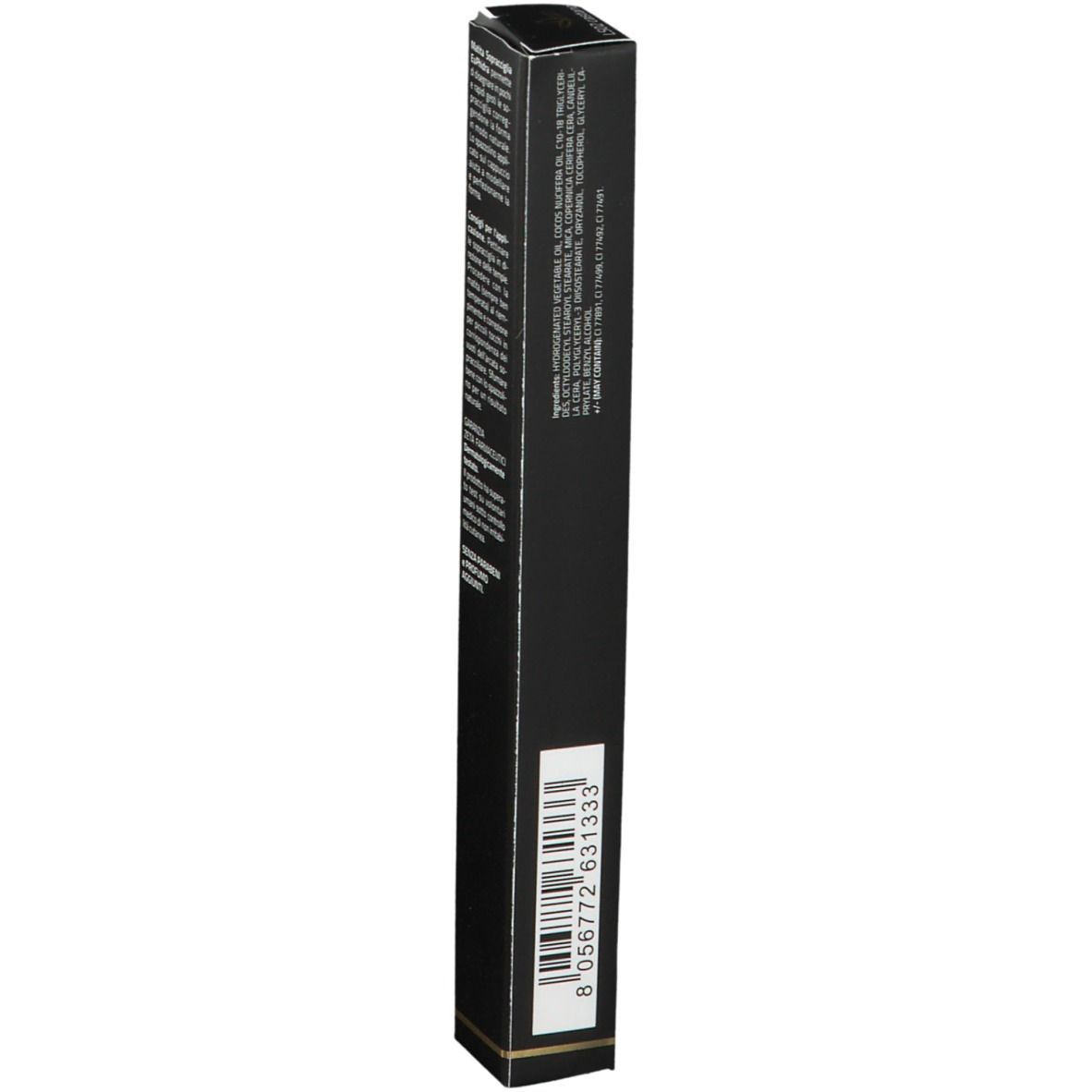 Emballage noir avec informations produit. Contient EuPhidra crayon à sourcils LS02 Braun. 1,5 g.