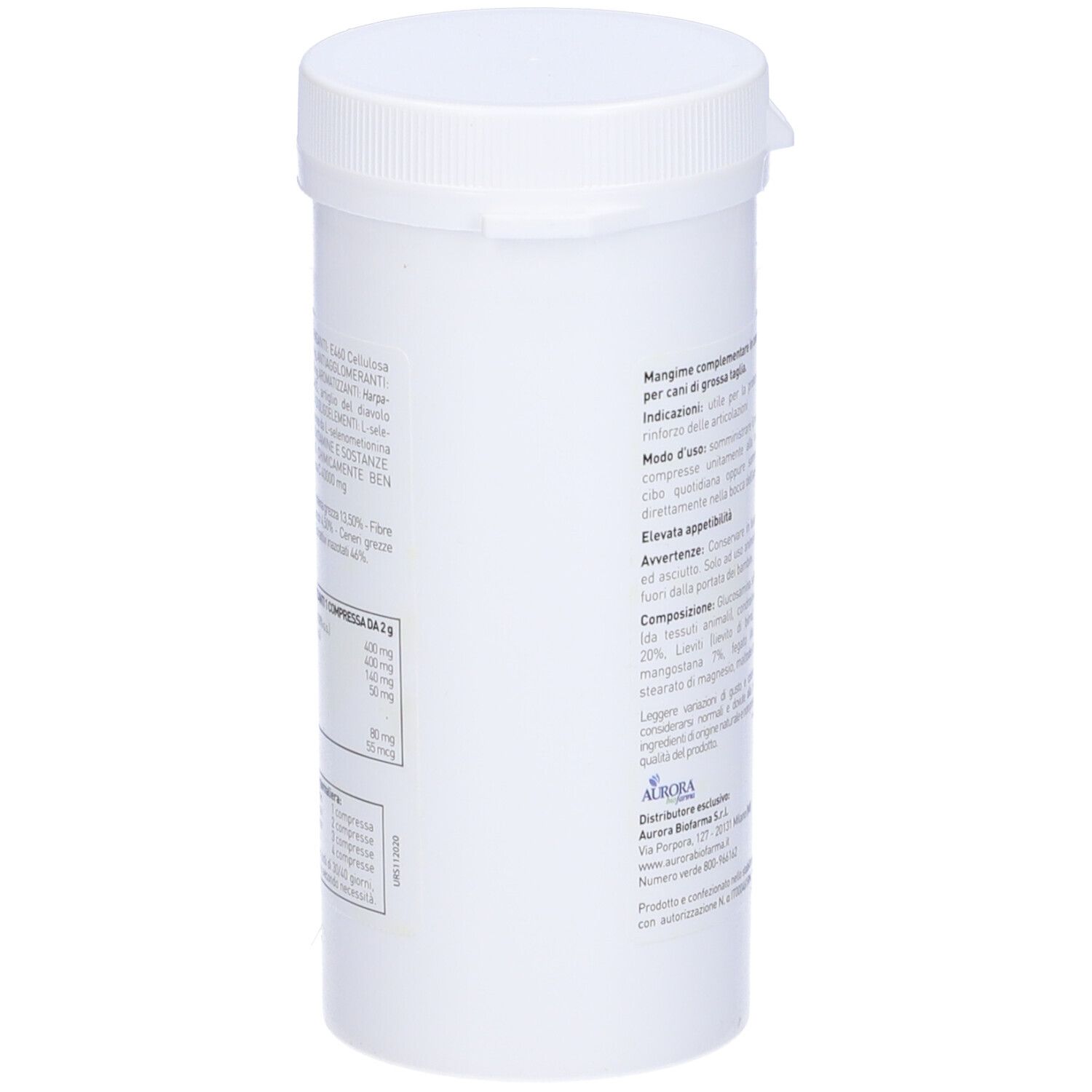 Boîte blanche avec couvercle blanc. Inscription: LEGART maxi. Contient des informations sur les ingrédients et le dosage. Vue arrière.