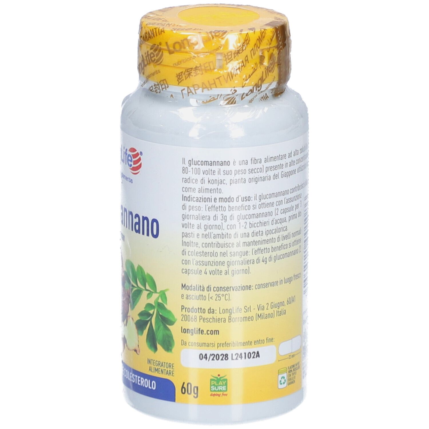 LongLife Glucomannan 500mg Kapseln