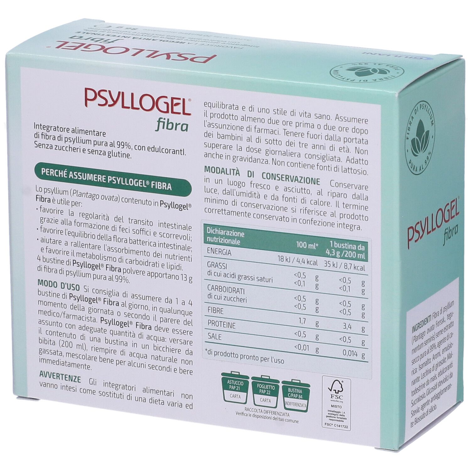 PSYLLOGEL® Fibre Vanille Sachets