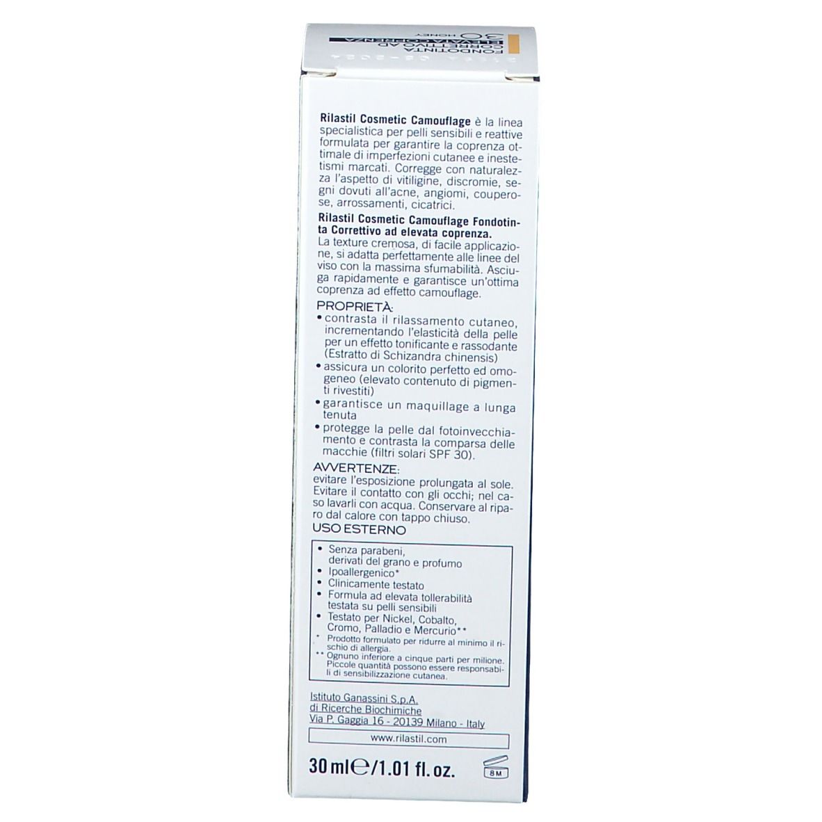 RILASTIL® Kosmetische Tarnung Hohe Grundierung Abdeckung 30 Honig