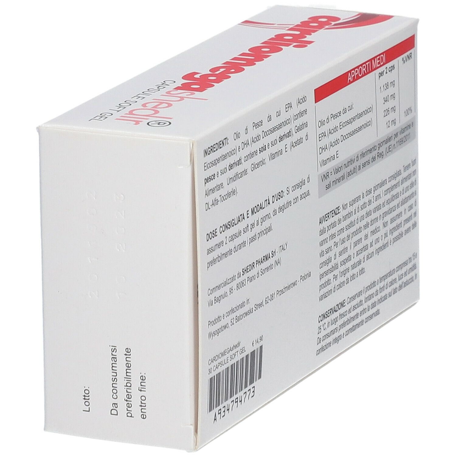 CARDIOMEGA SHEDIR 30CPS MOLLI