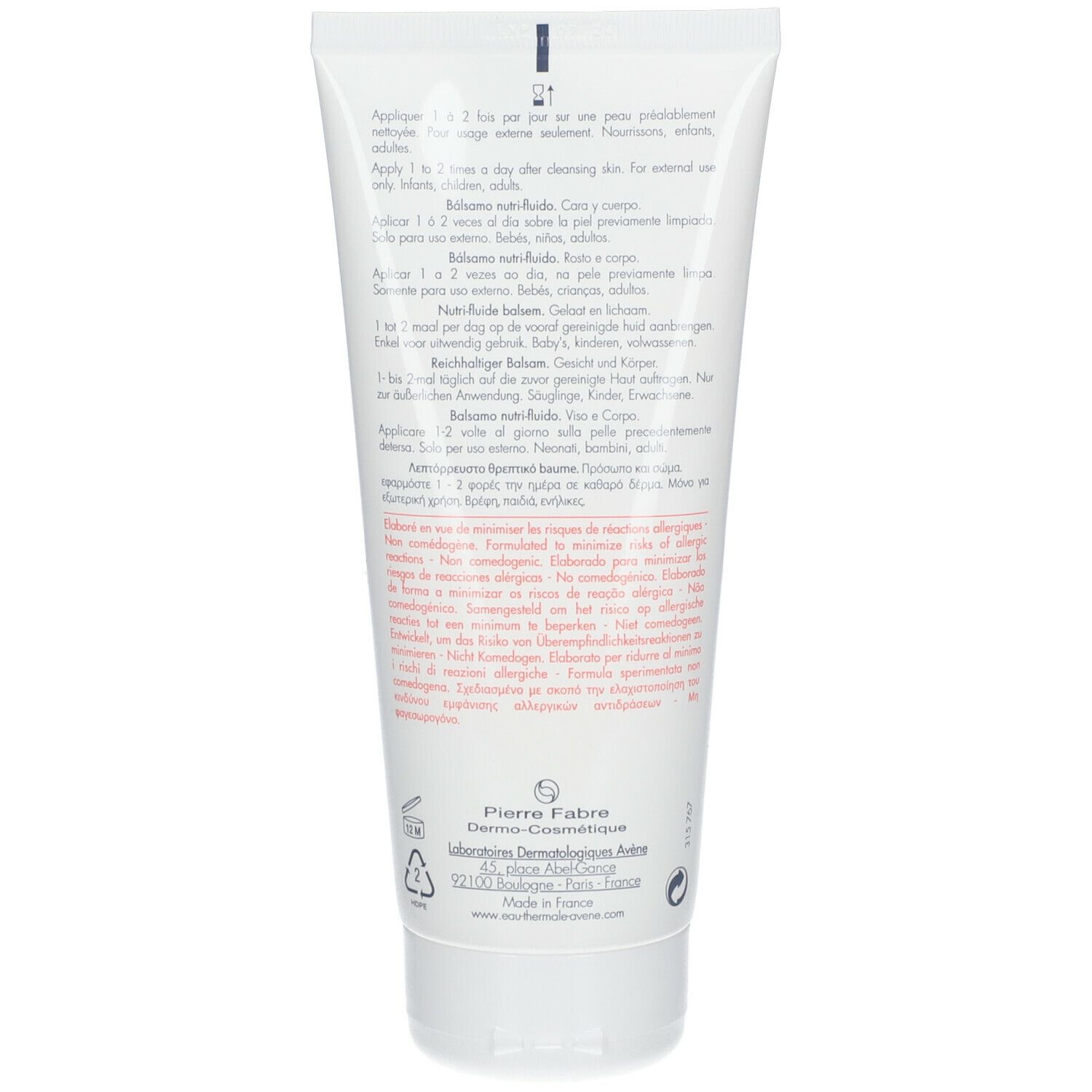 Avène TriXera Nutrition Reichhaltiger Balsam