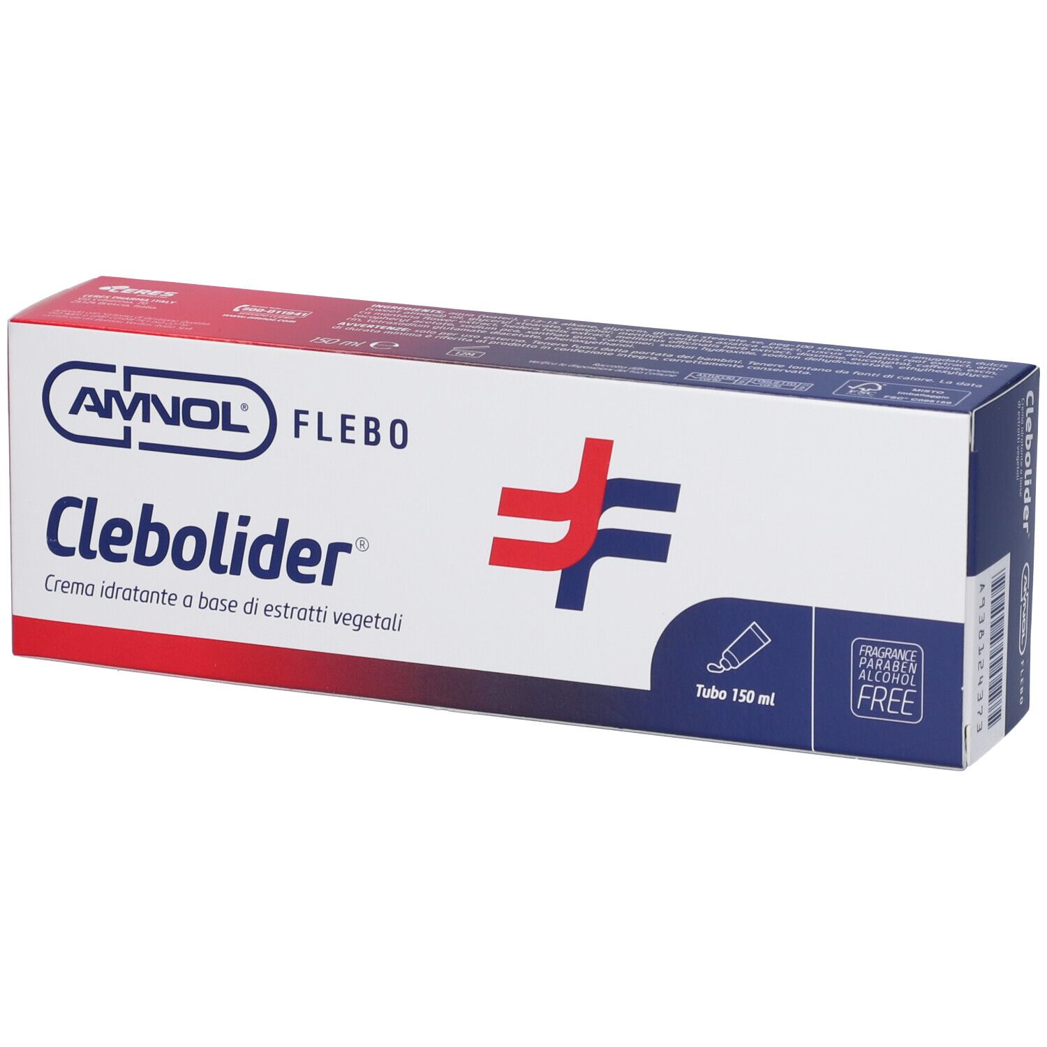 Emballage de Crème Clebolider avec logo et informations produit.