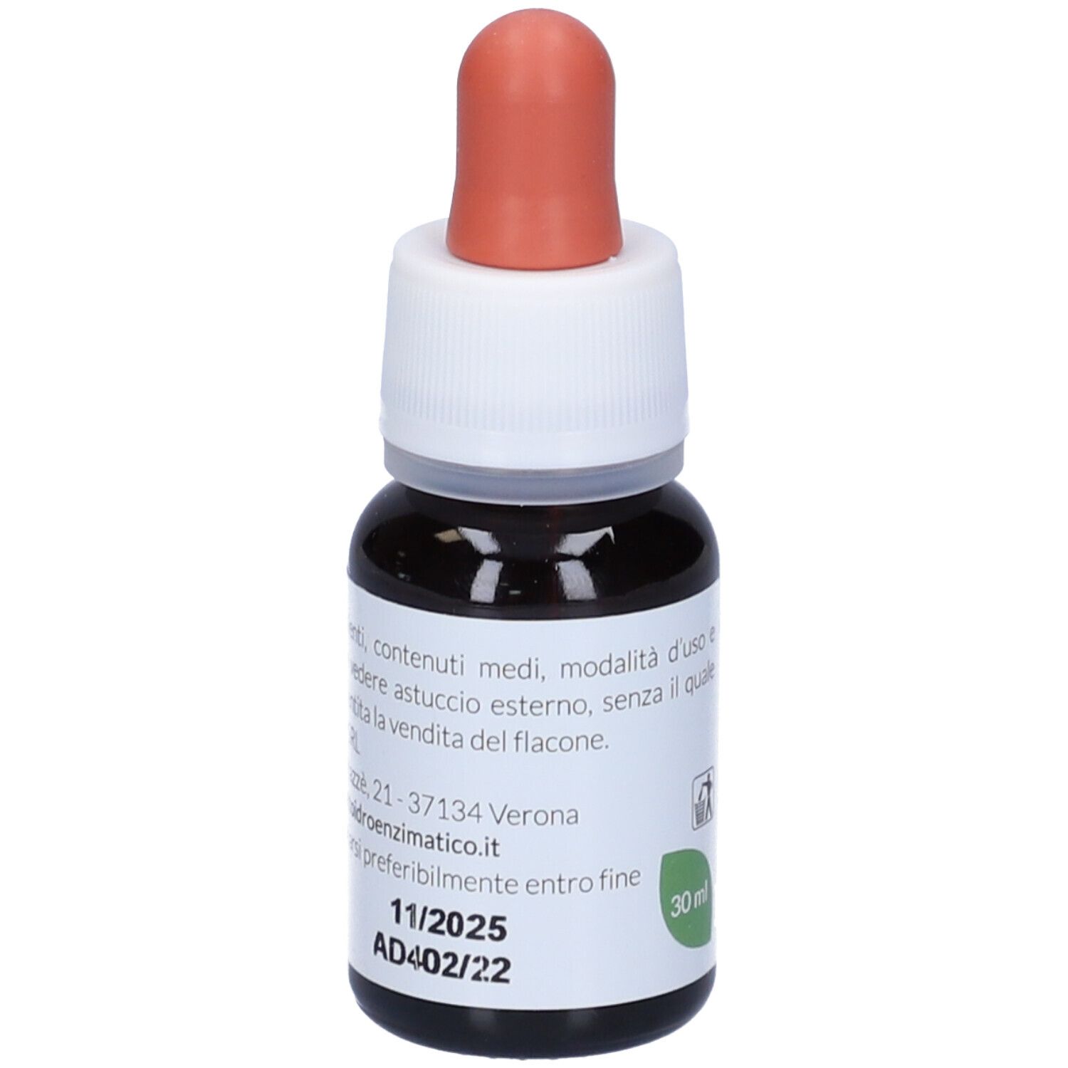 Braune Glasflasche mit Tropfer. Text: EIE Cardo M. (Silybum marianum) estratto idroenzimatico, 30 ml.
