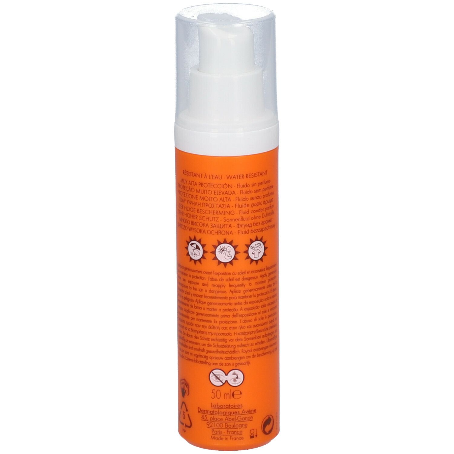 Avène Très haute protection Fluide SPF 50+ Sans parfum