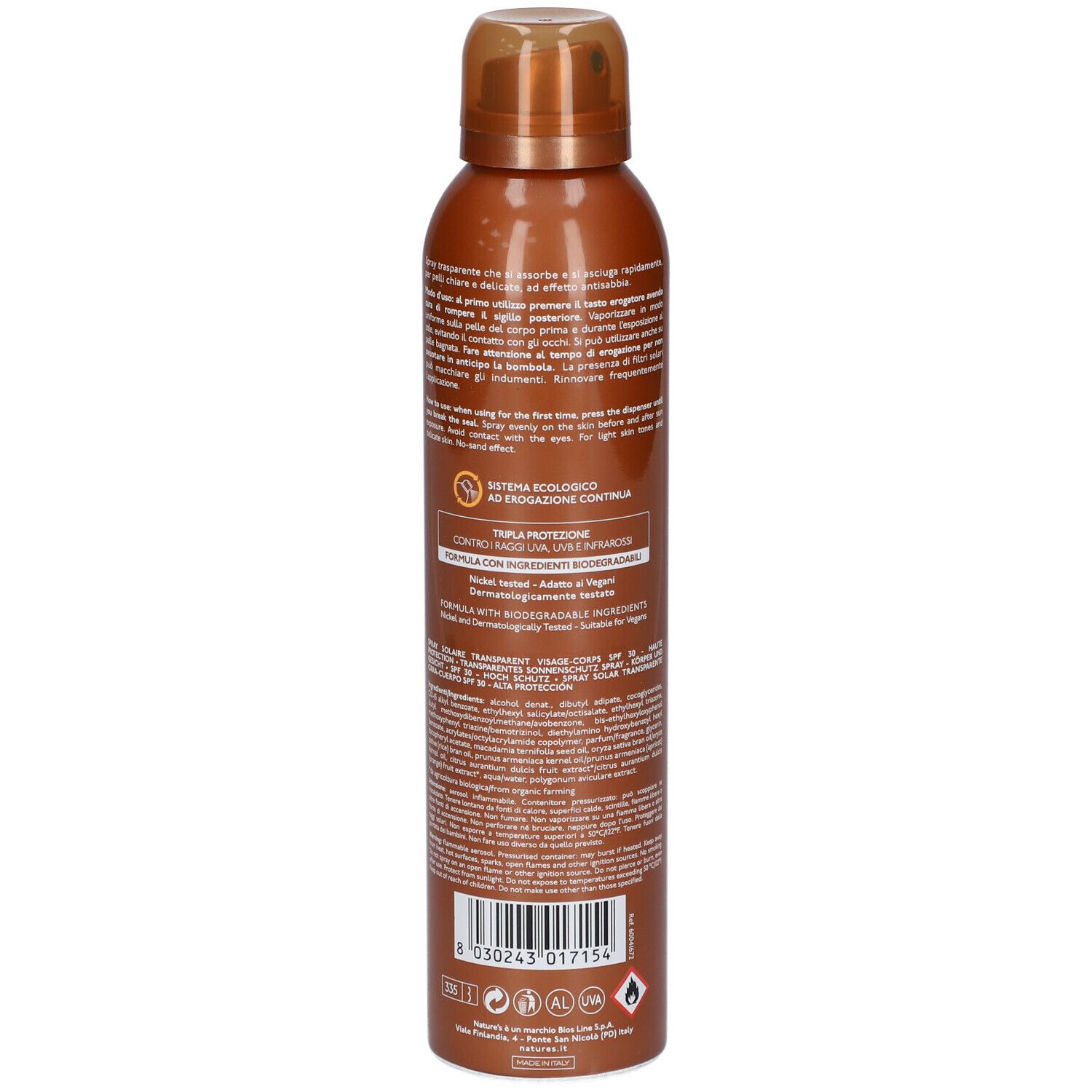 SOLARI NATURES SPR TRAS SPF30