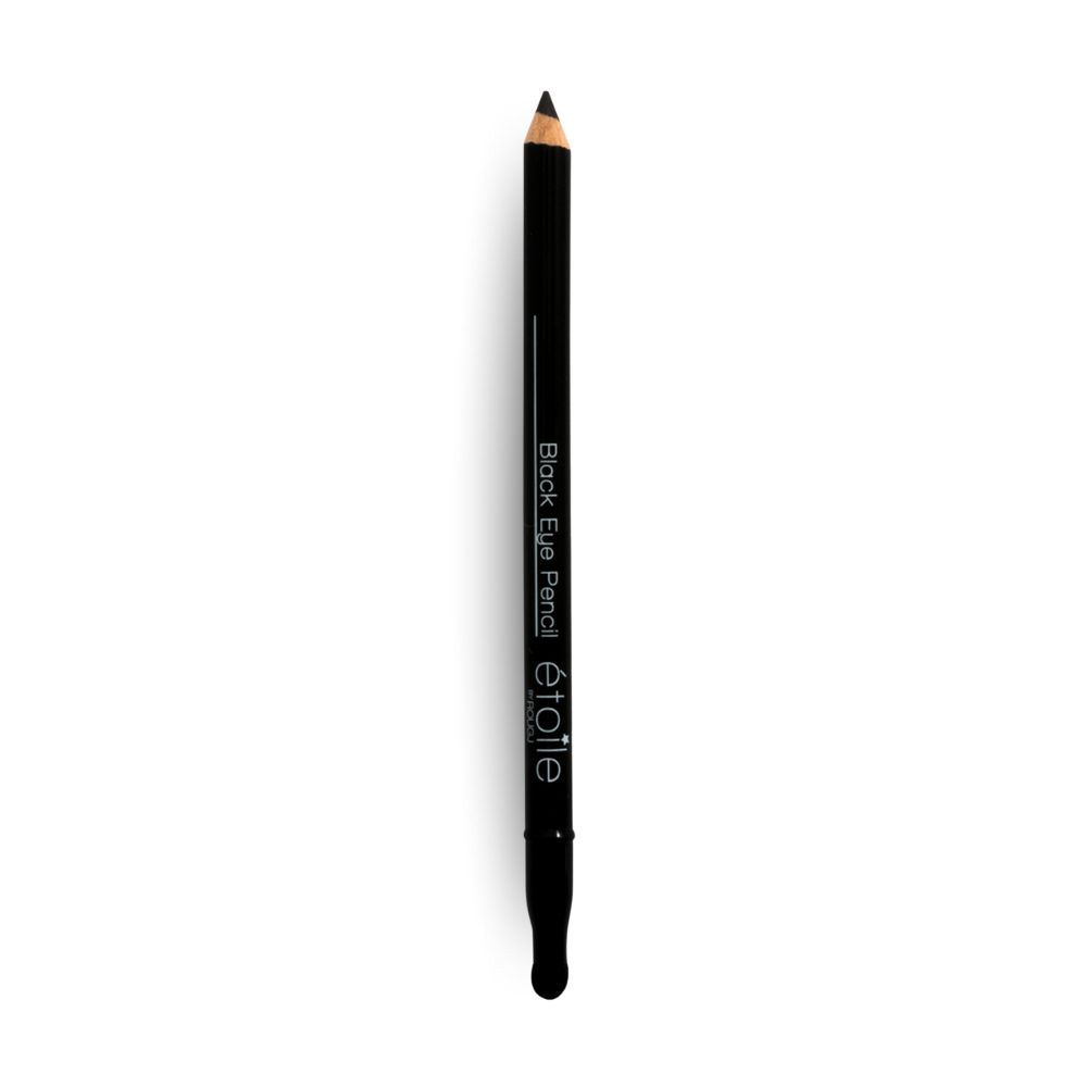 Schwarzer Kajalstift. Aufschrift: Black Eye Pencil, Étoile. Spitze angespitz.