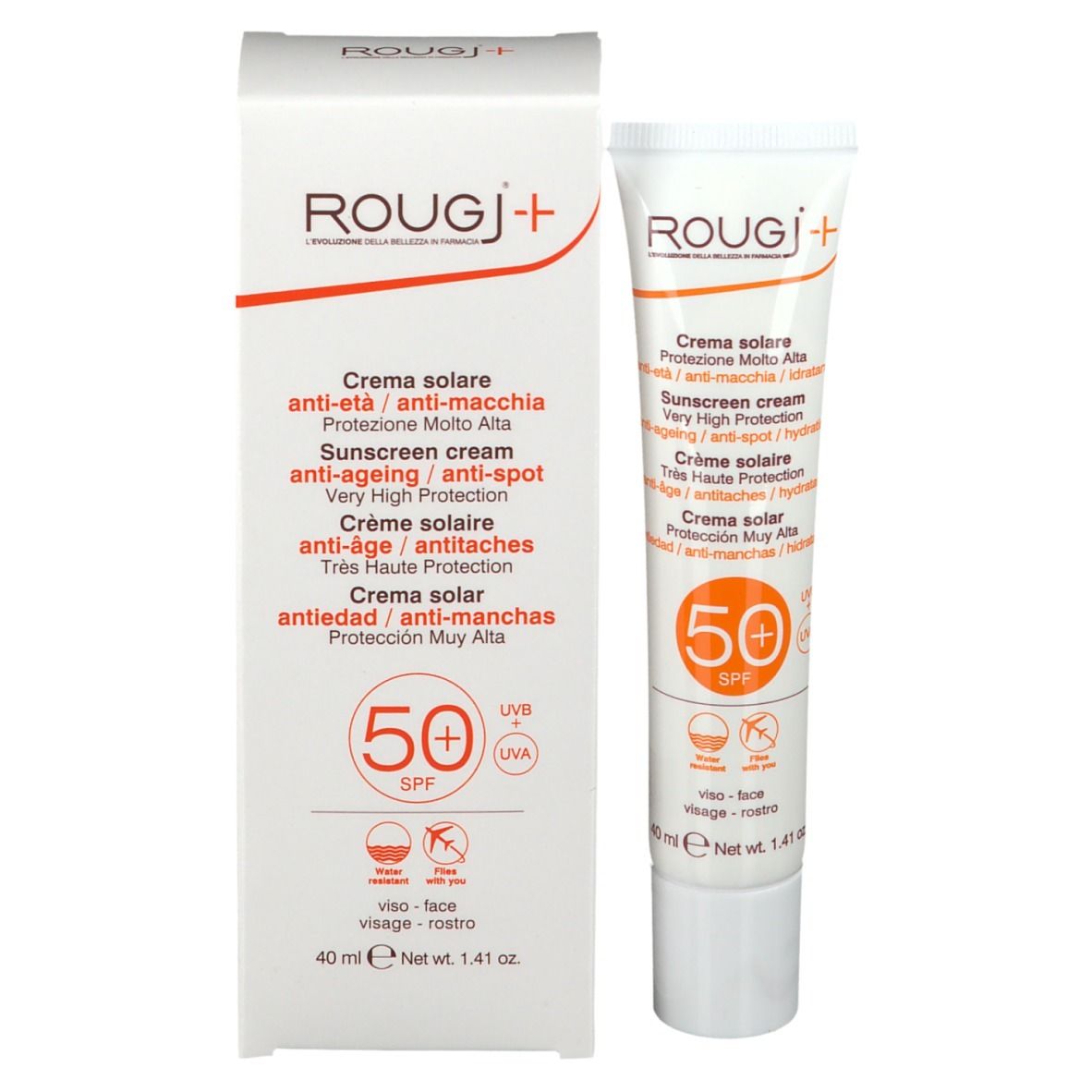 ROUGJ Crème Solaire Anti-âge et Anti-taches SPF 50+