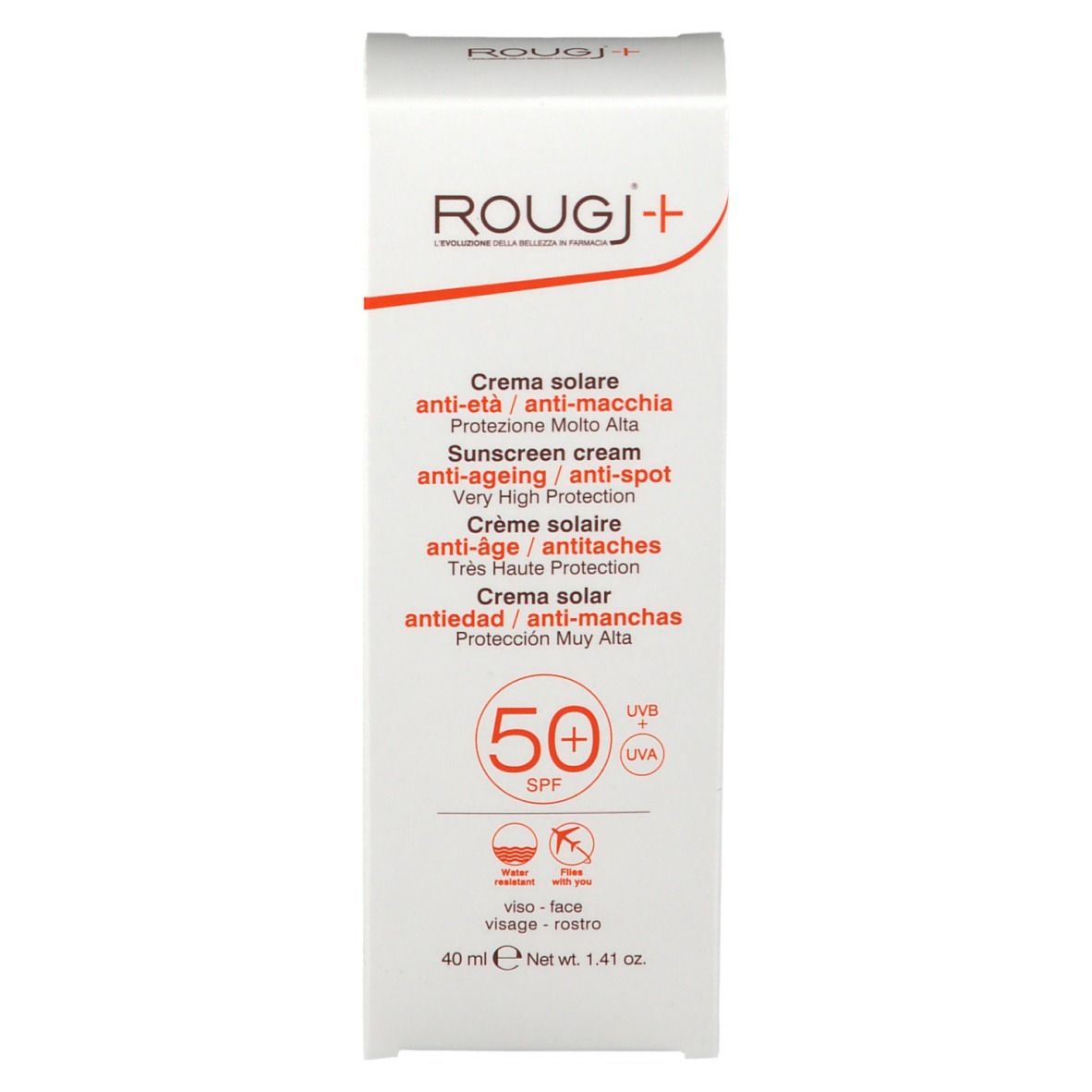 ROUGJ Crème Solaire Anti-âge et Anti-taches SPF 50+