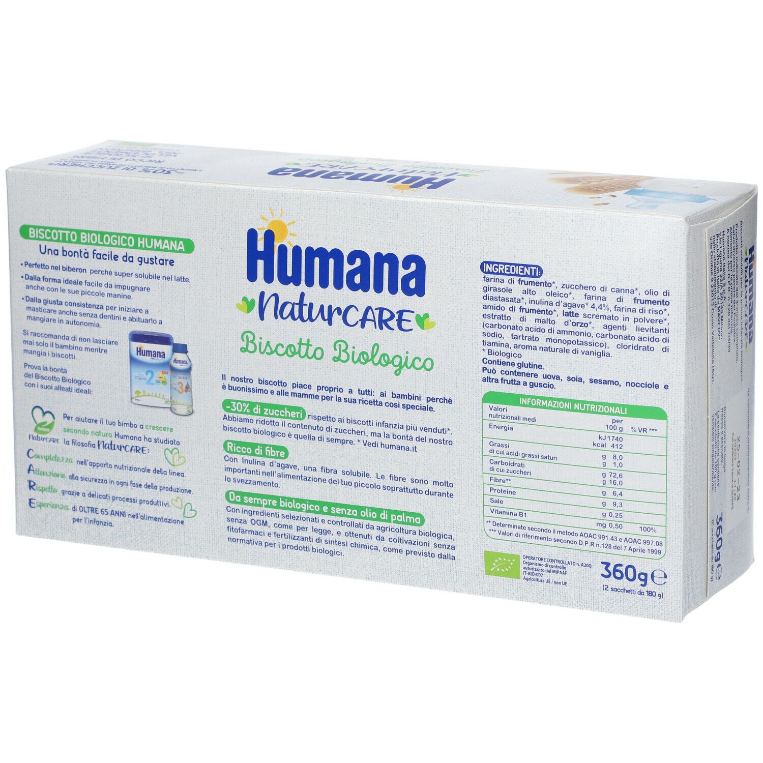 Humana NaturCare Biscuits bio 4 mois et +