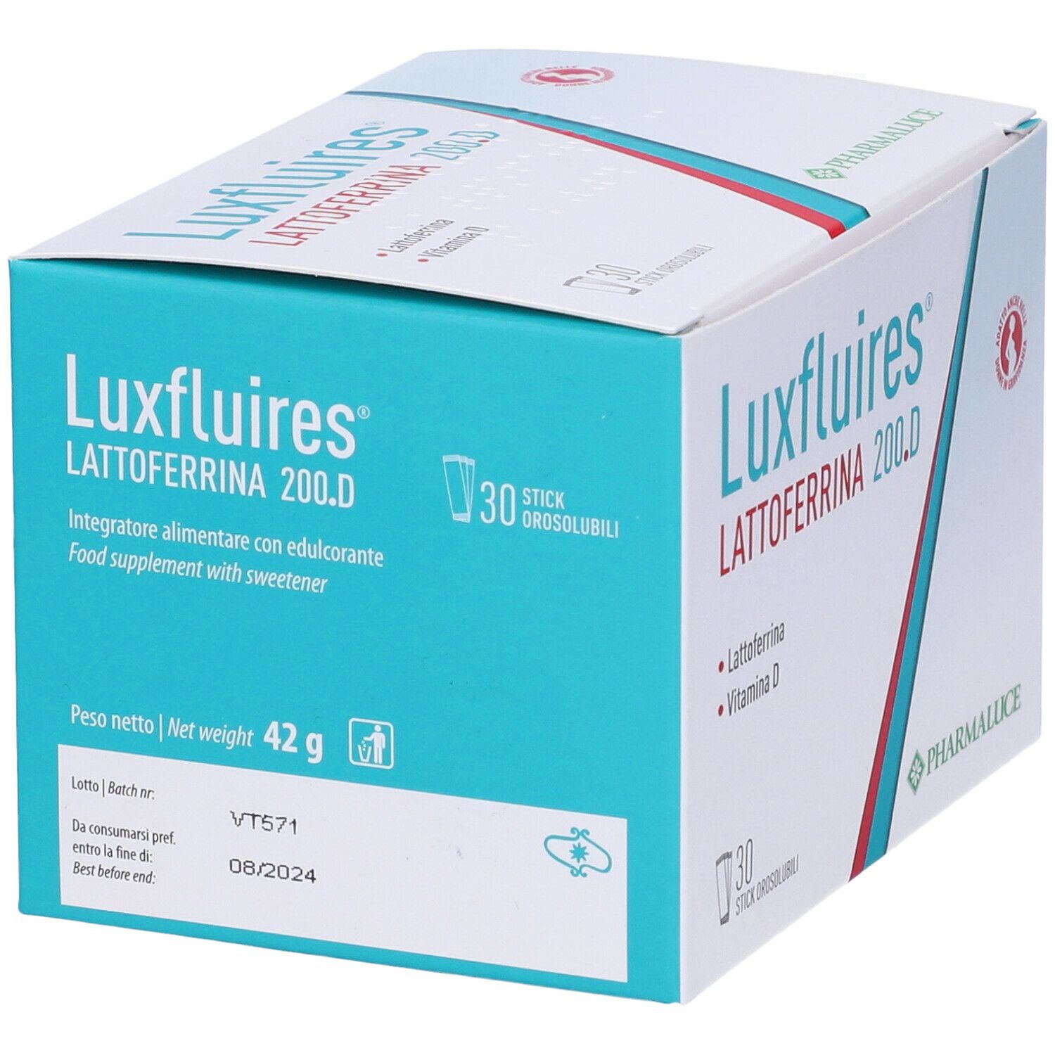 PHARMALUCE Luxfluires Lactoferrin 200D