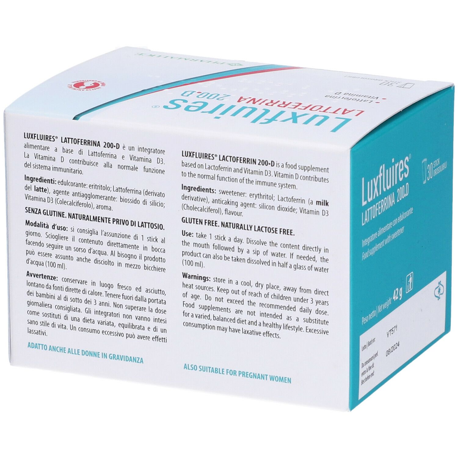 PHARMALUCE Luxfluires Lactoferrin 200D