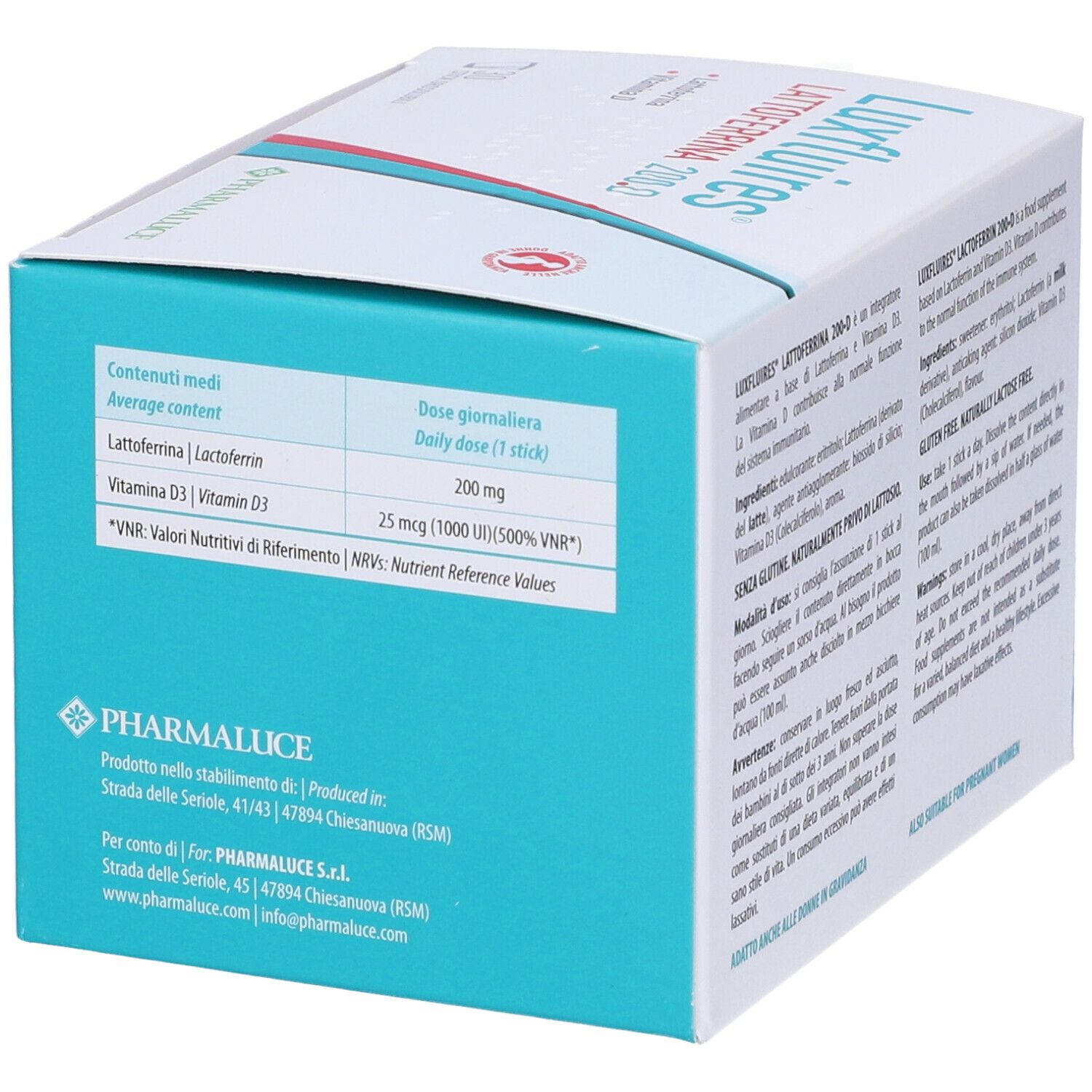 PHARMALUCE Luxfluires Lactoferrin 200D