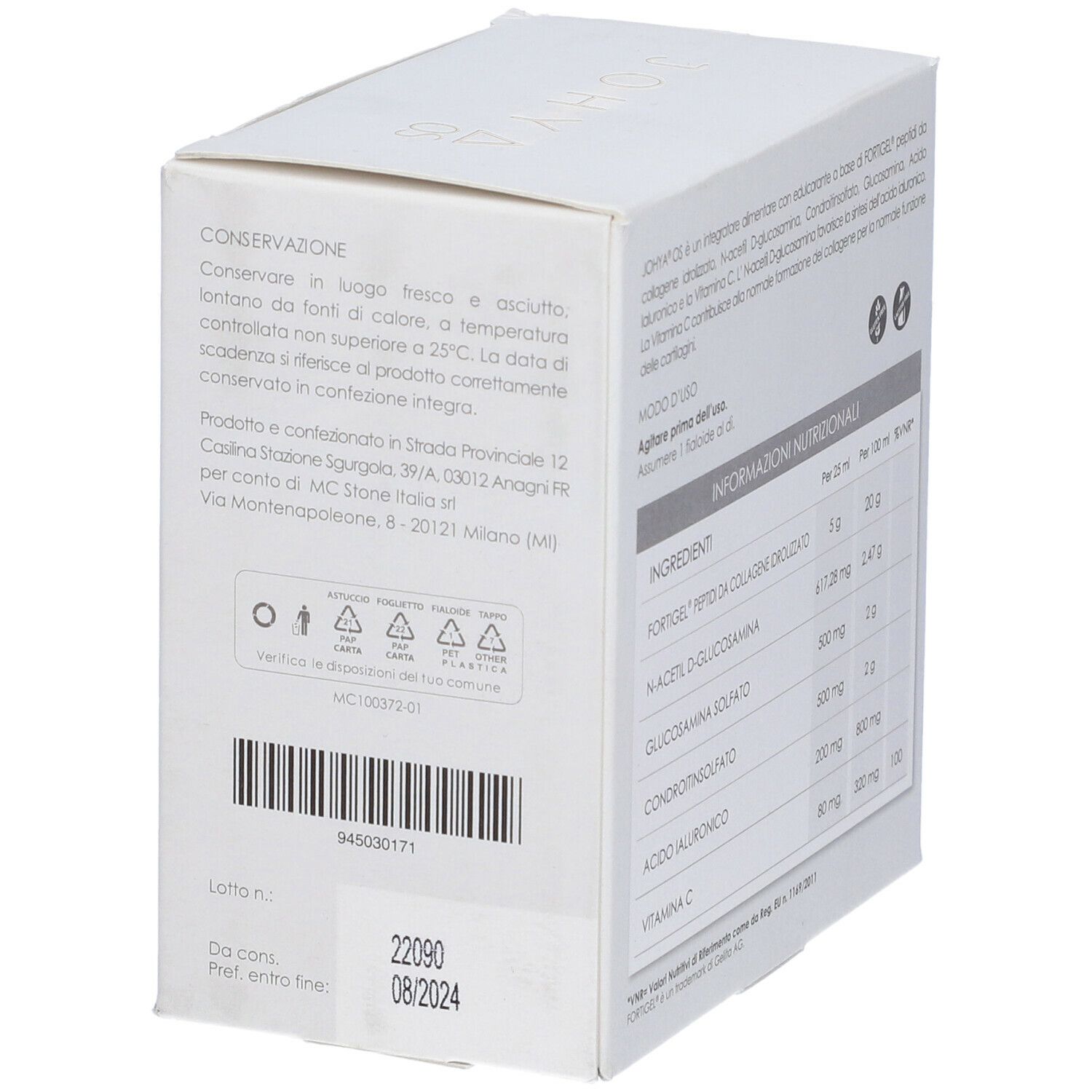 Johya Os 15 Fialoidi Da 25 Ml