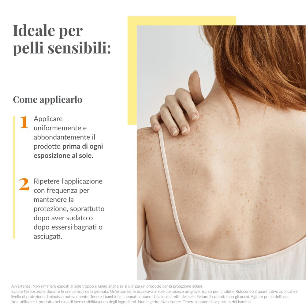 CAROVIT SPF 50+ Spray. Anwendungshinweise: Gleichmäßig auftragen, häufig wiederholen. Text und Illustrationen.