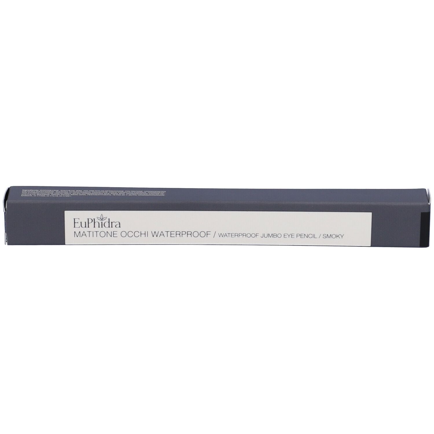 Emballage gris foncé. Inscription: Euphidra Matitone Occhi Waterproof WP21 Smoky.