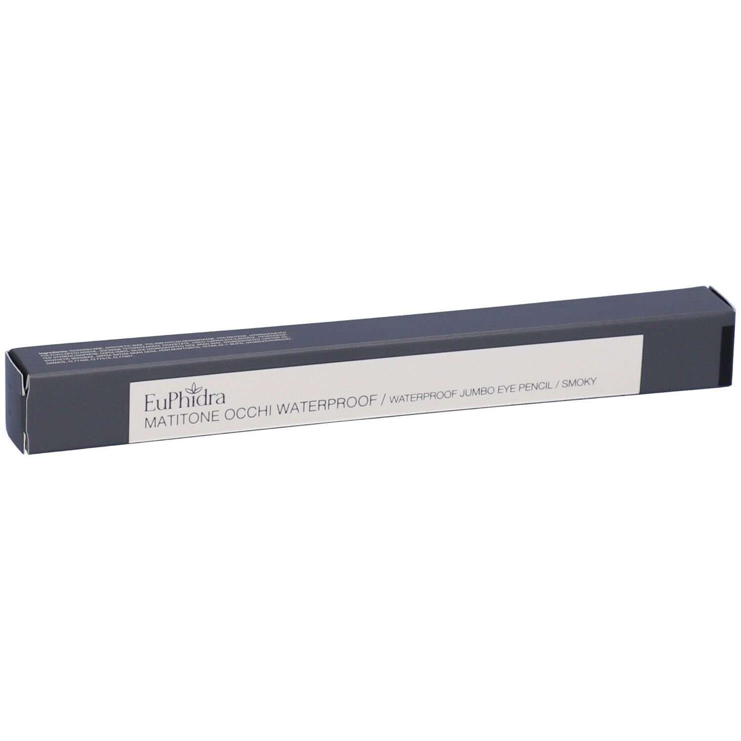 Emballage gris foncé. Inscription: Euphidra Matitone Occhi Waterproof WP21 Smoky.