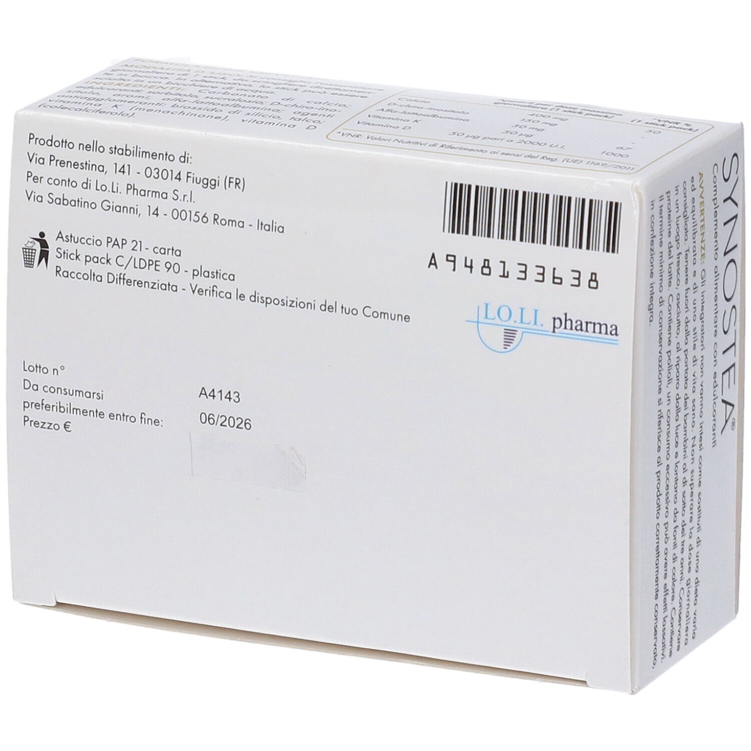SYNOSTEA 20STICK PACK