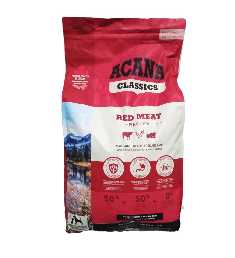 Acana Red Meat Trockenfutter für Hunde, 11,4kg.