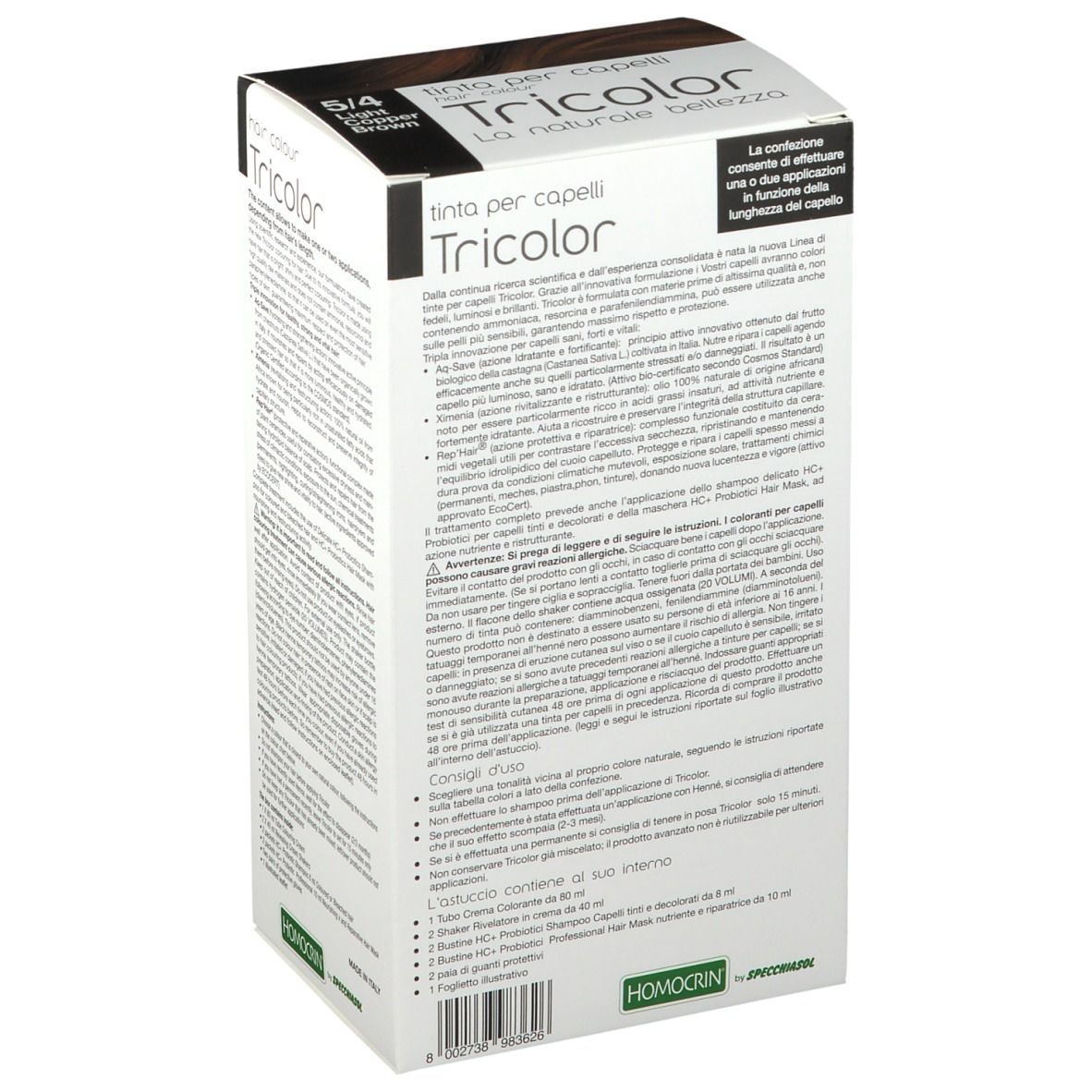 HOMOCRIN Tricolor 5/4 Châtain cuivré clair