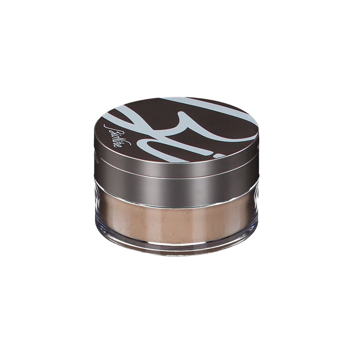 BioNike Voile Touch Puder in Dose. Deckel mit Logo. Dose mit Puder. Braune Farbe.