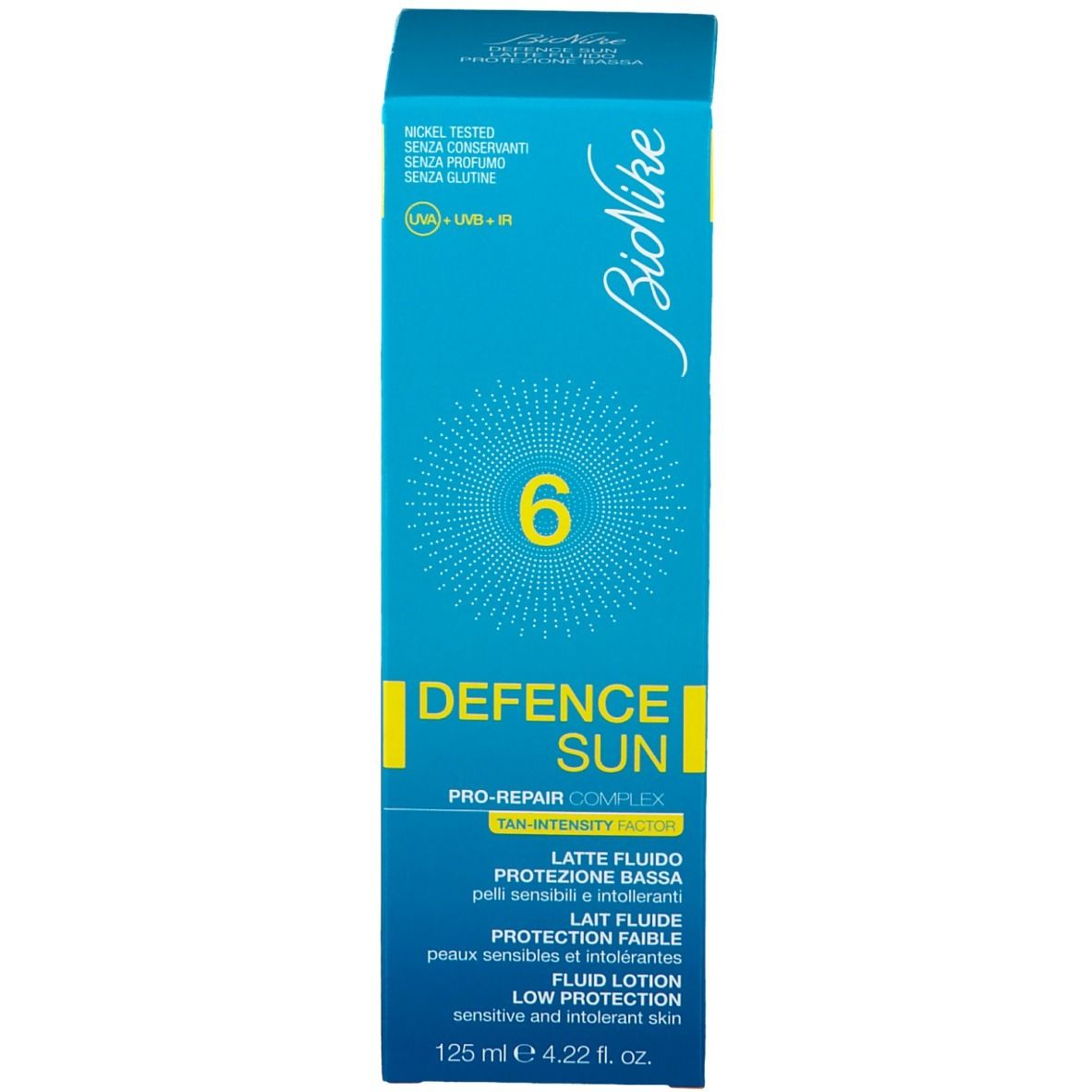 BioNike DEFENCE SUN Lait fluide SPF 6 Protection faible