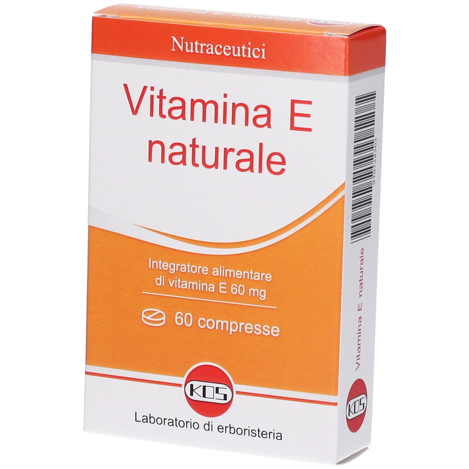 KOS Vitamina E naturale, 60 Tabletten, Nahrungsergänzungsmittel