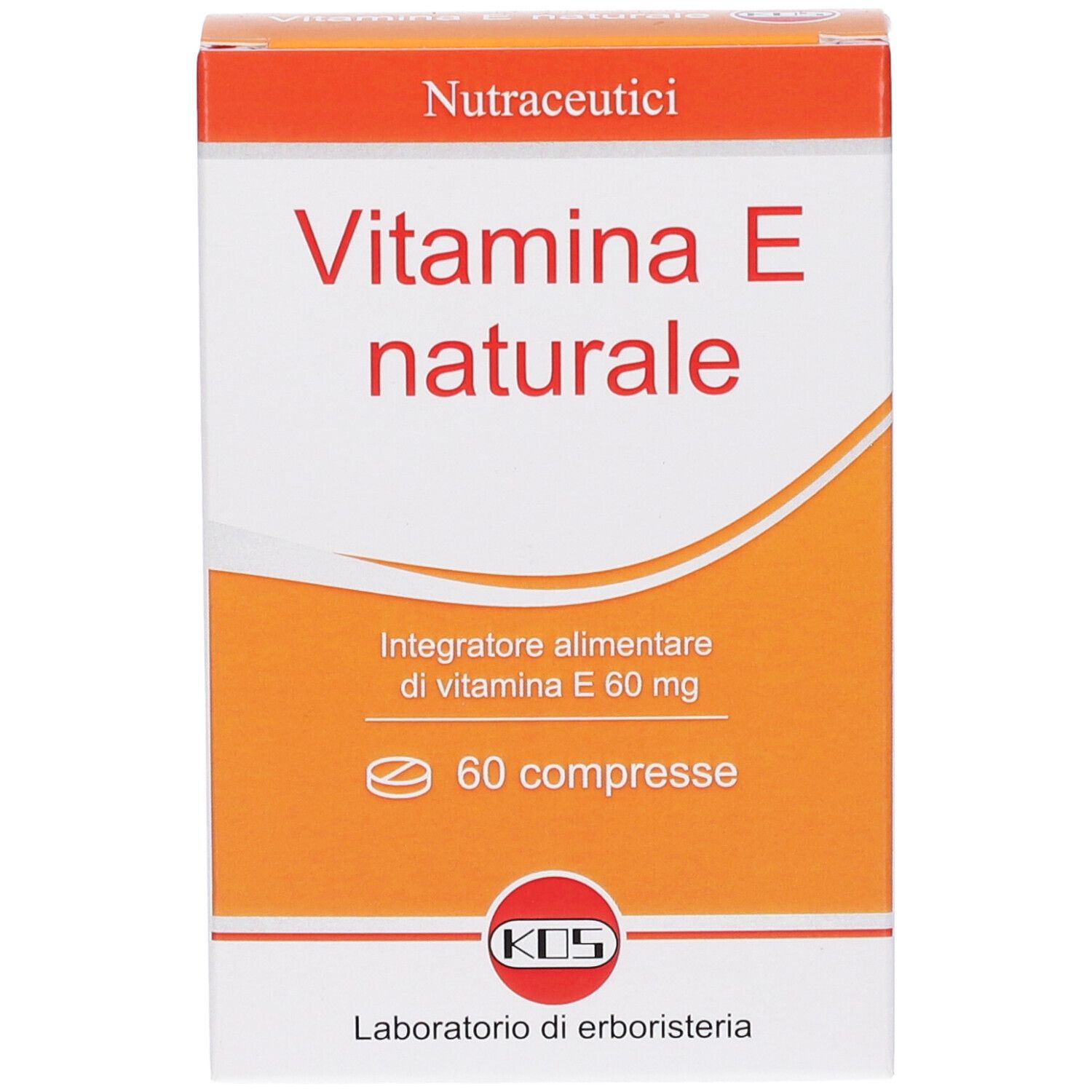 KOS Vitamina E naturale, 60 Tabletten, Nahrungsergänzungsmittel