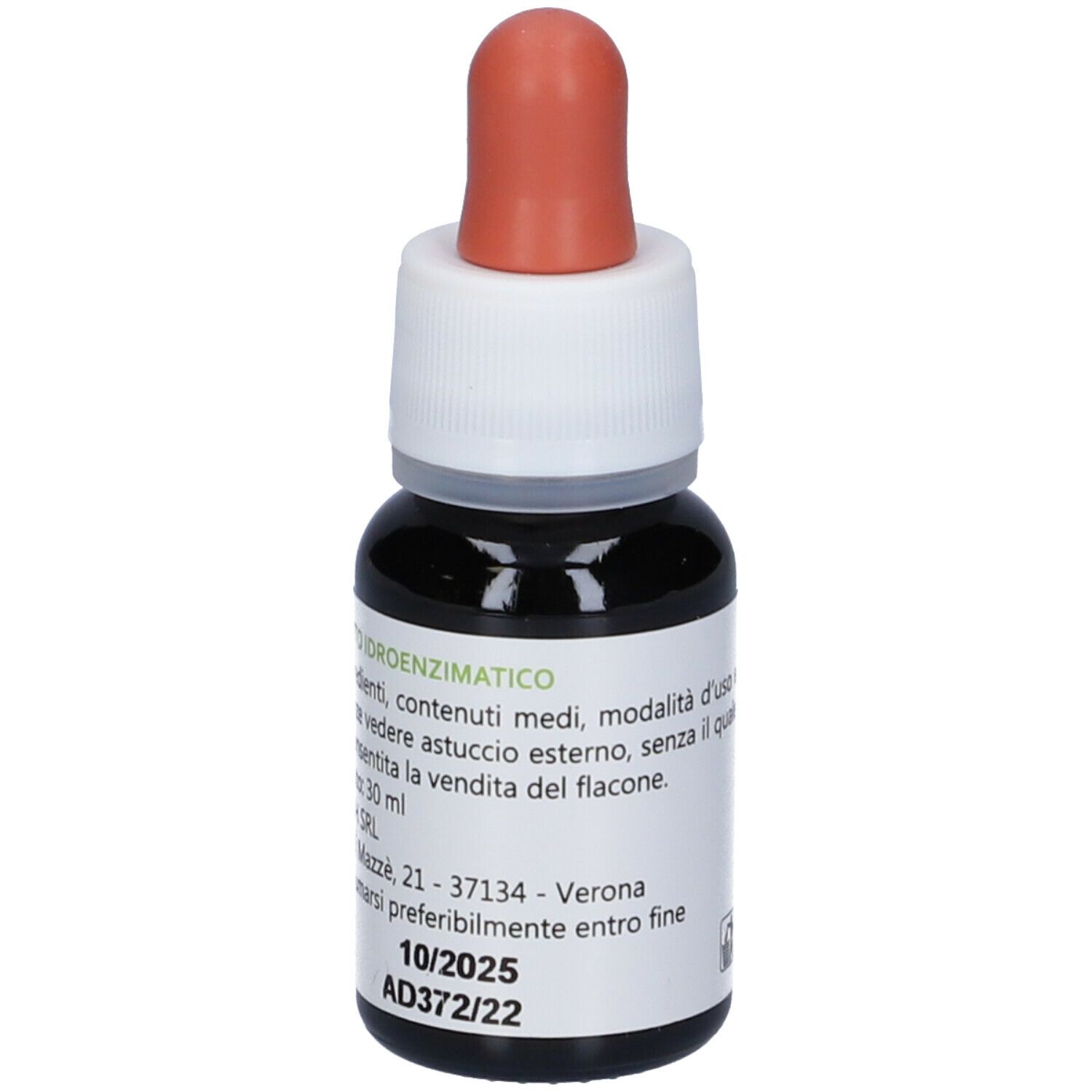 Braune Flüssigkeit in einer Tropfflasche mit roter Pipette. Aufschrift: EIE difendren, Integratore alimentare, No-Alcool. Inhalt 30 ml.