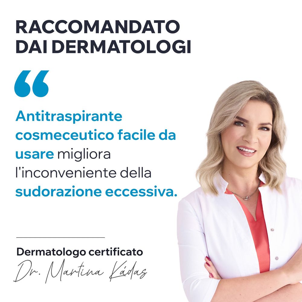 Recommandation d'une dermatologue pour Uriage Déodorant Power 3 : Cosméceutique, facile, contre transpiration excessive.