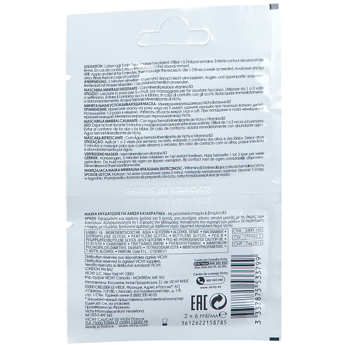 VICHY Durstlöschende Mineral-Maske