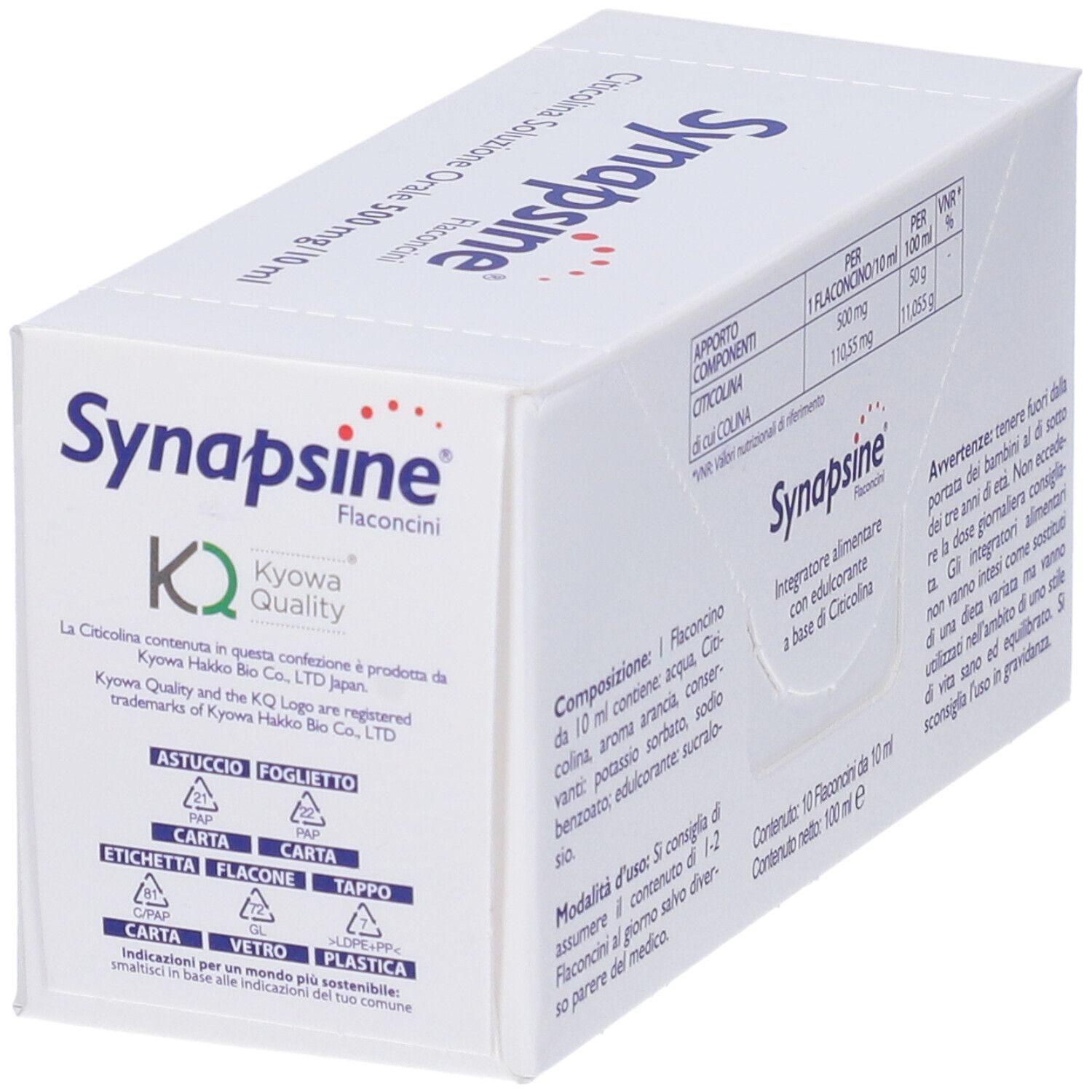 Synapsine® 500mg/10ml Flaconcini
