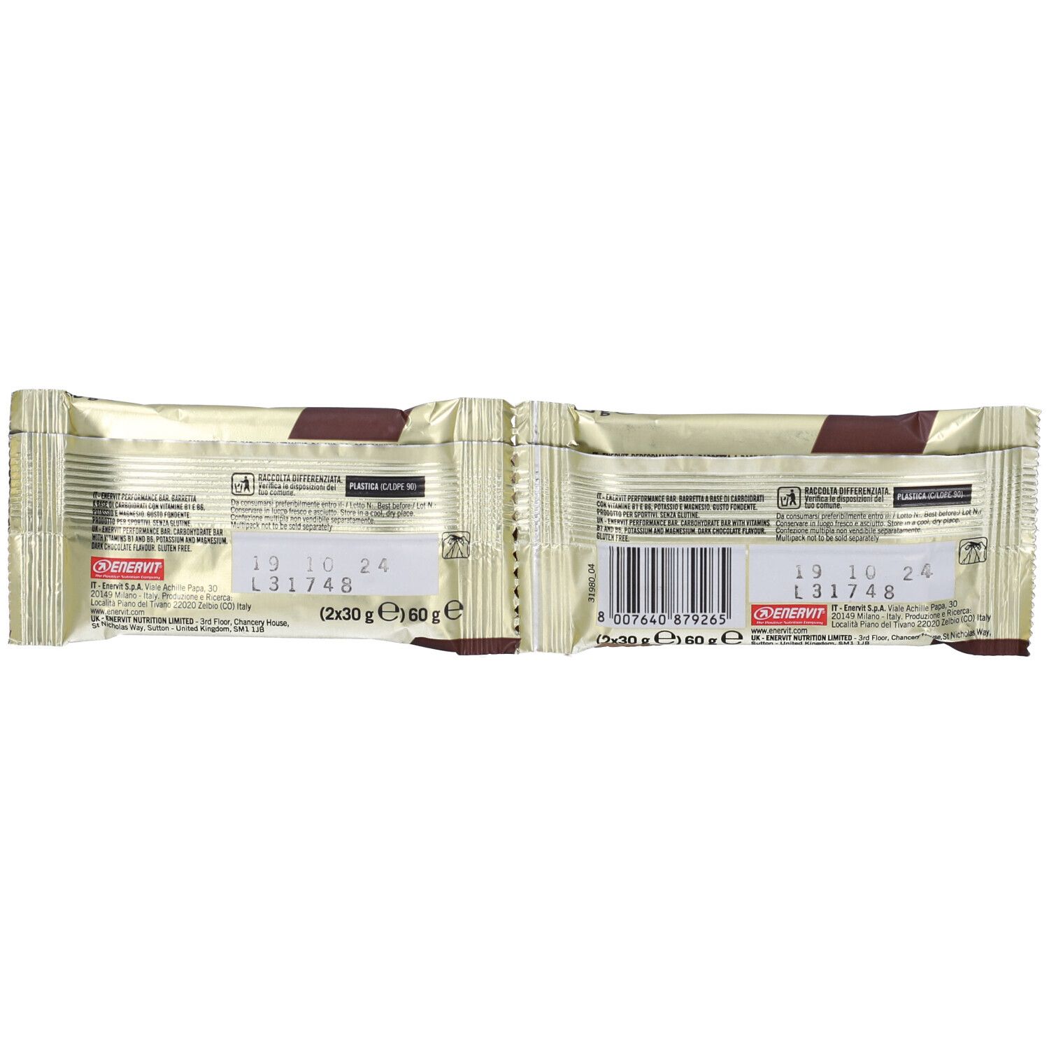 ENERVIT® Sport Performance Bar double Dark Chocolate - 10% sparen mit Code: ENERVIT10