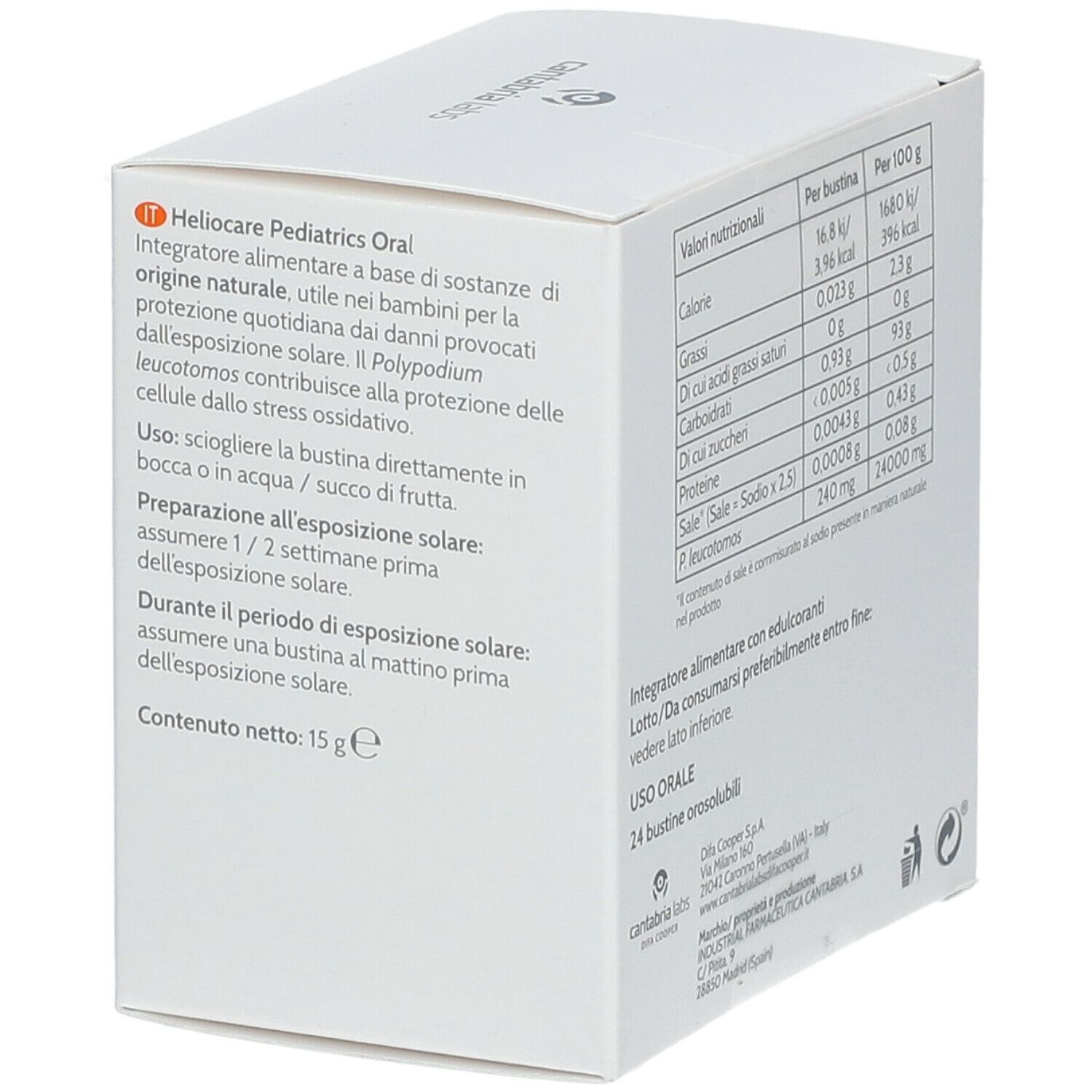 Cantabria labs Heliocare Pediatrics Oral