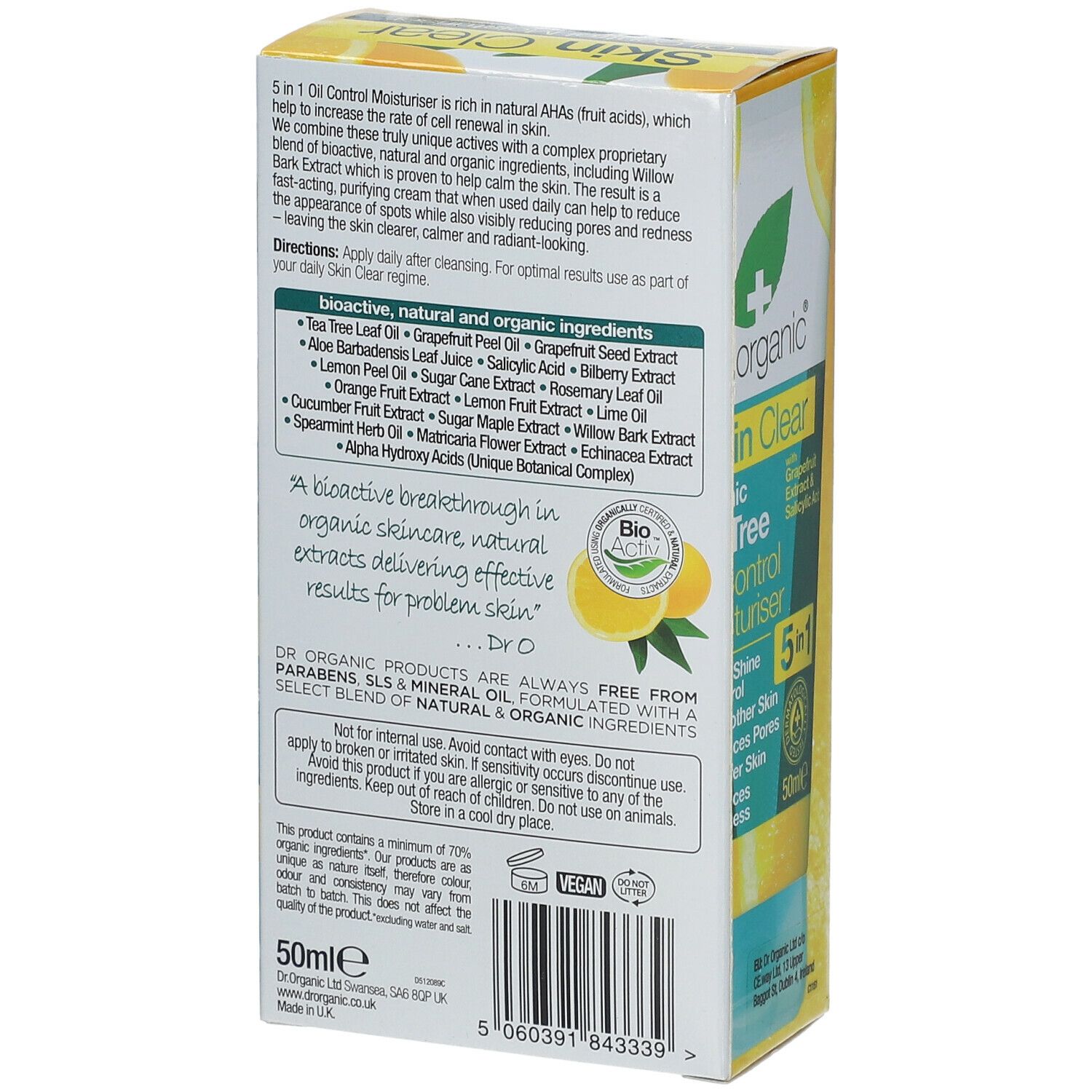 Dr.Organic® Skin Clear Teebaumöl Control Moisturiser