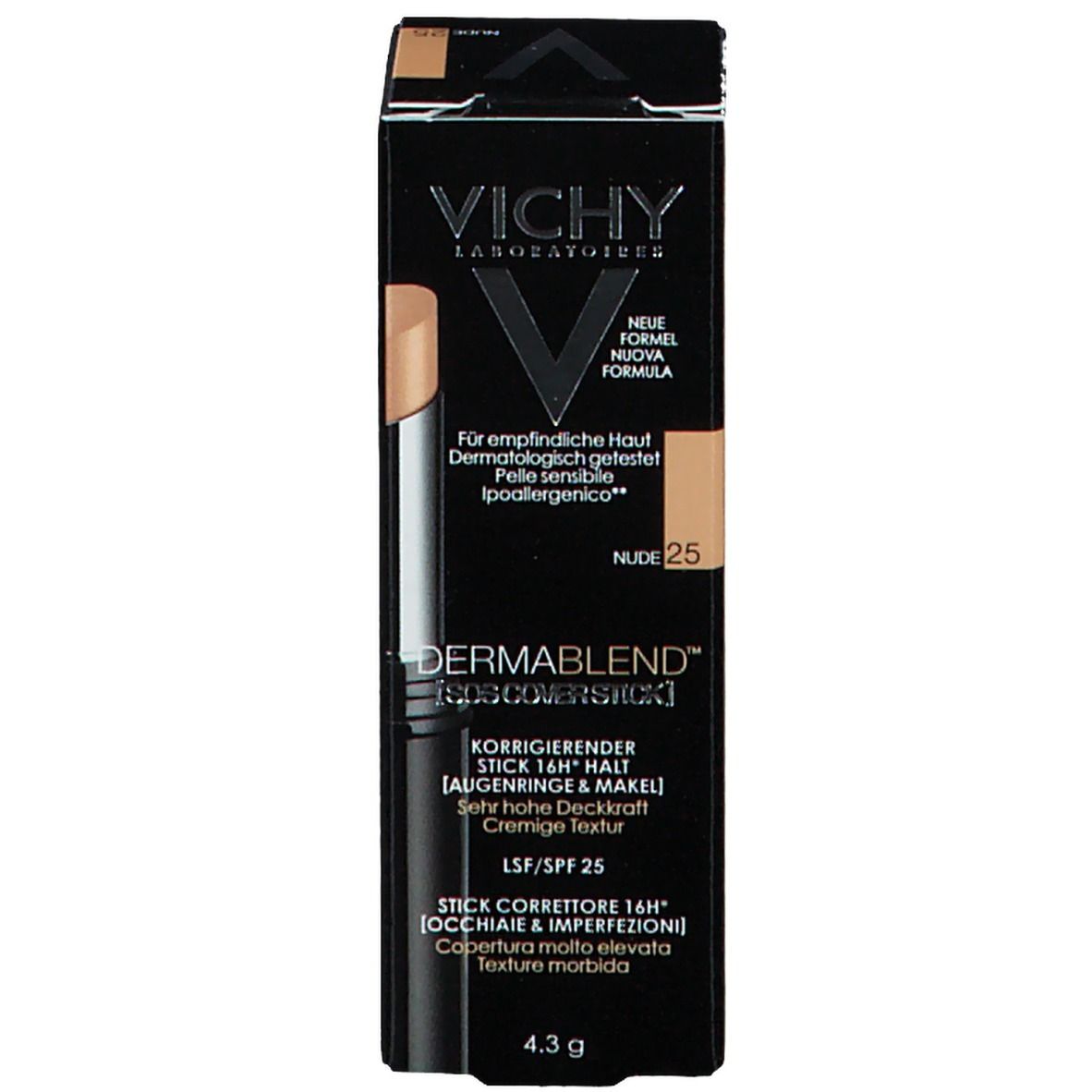 VICHY DERMABLEND™ SOS Coverstick 16H Nude teint 25