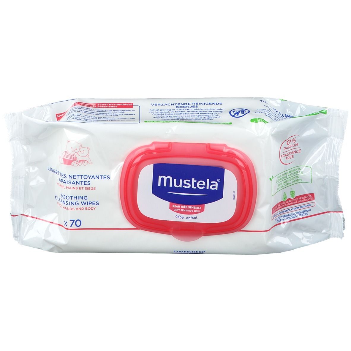 Mustela® beruhigendes Reinigungstücher