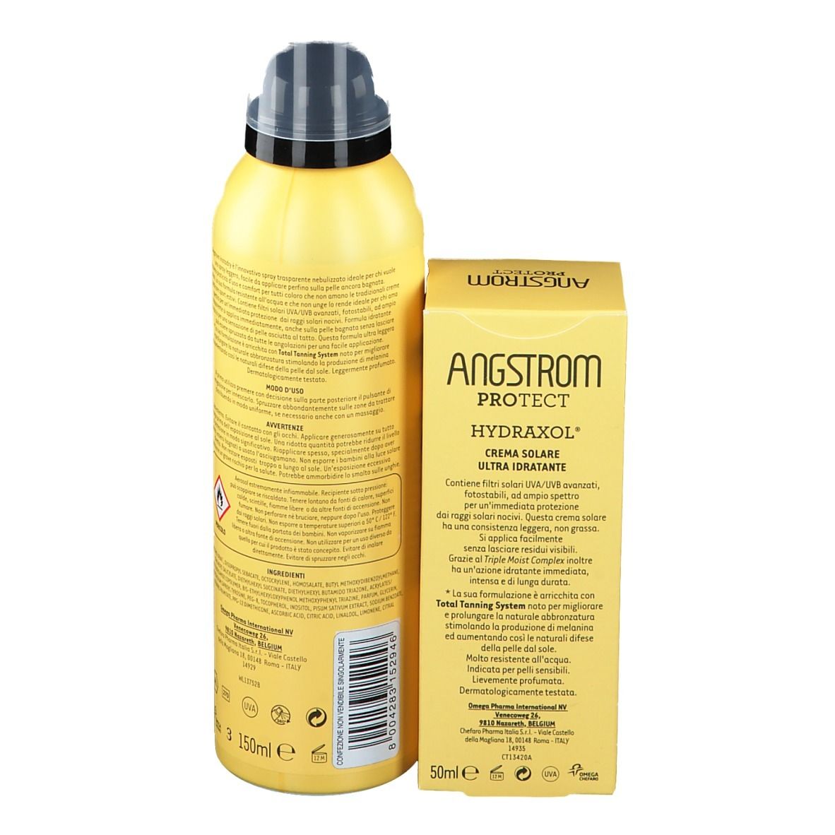 ANGSTROM PROTECT Solar Face Cream 50+ und Solar Body Spray 50+