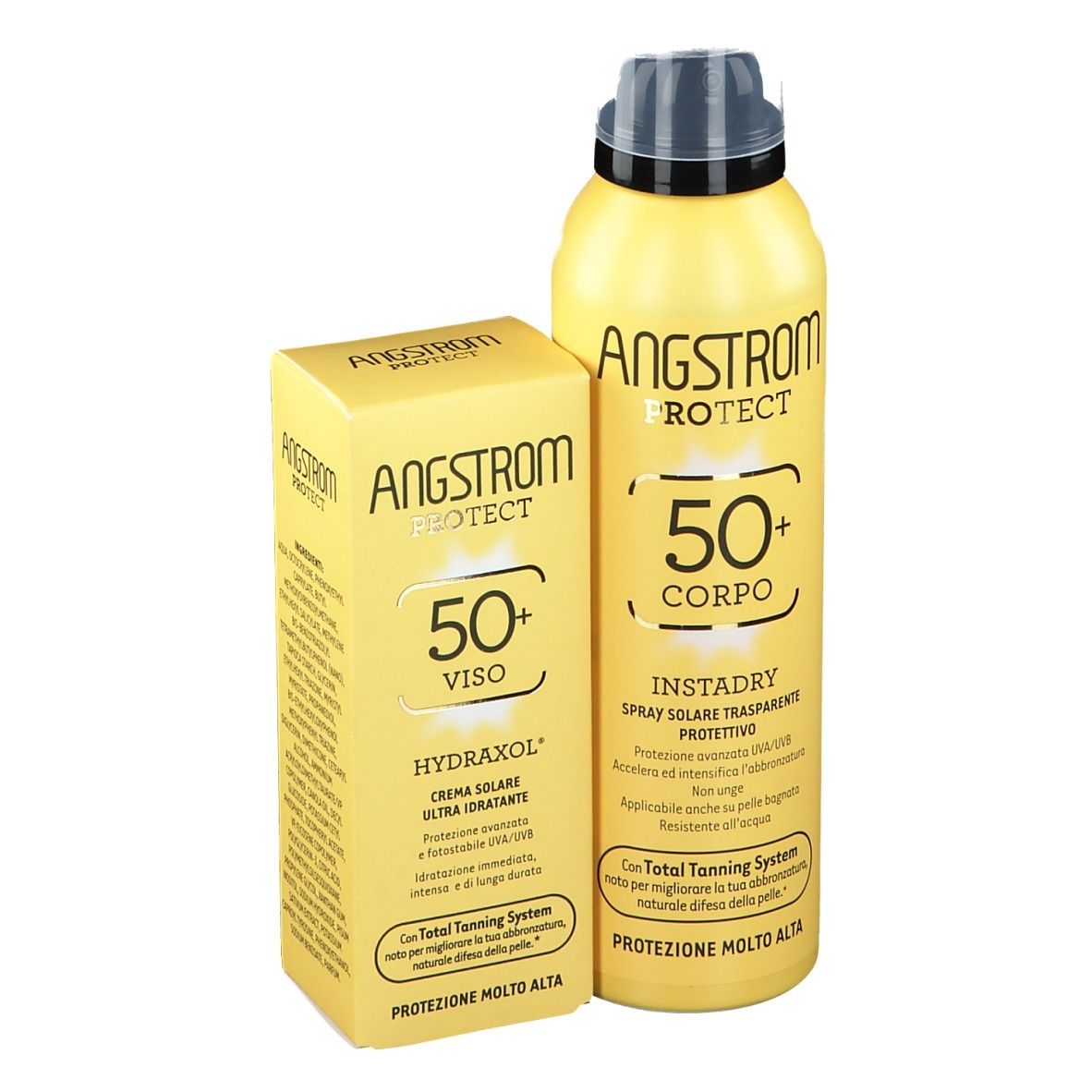 ANGSTROM PROTECT Solar Face Cream 50+ und Solar Body Spray 50+