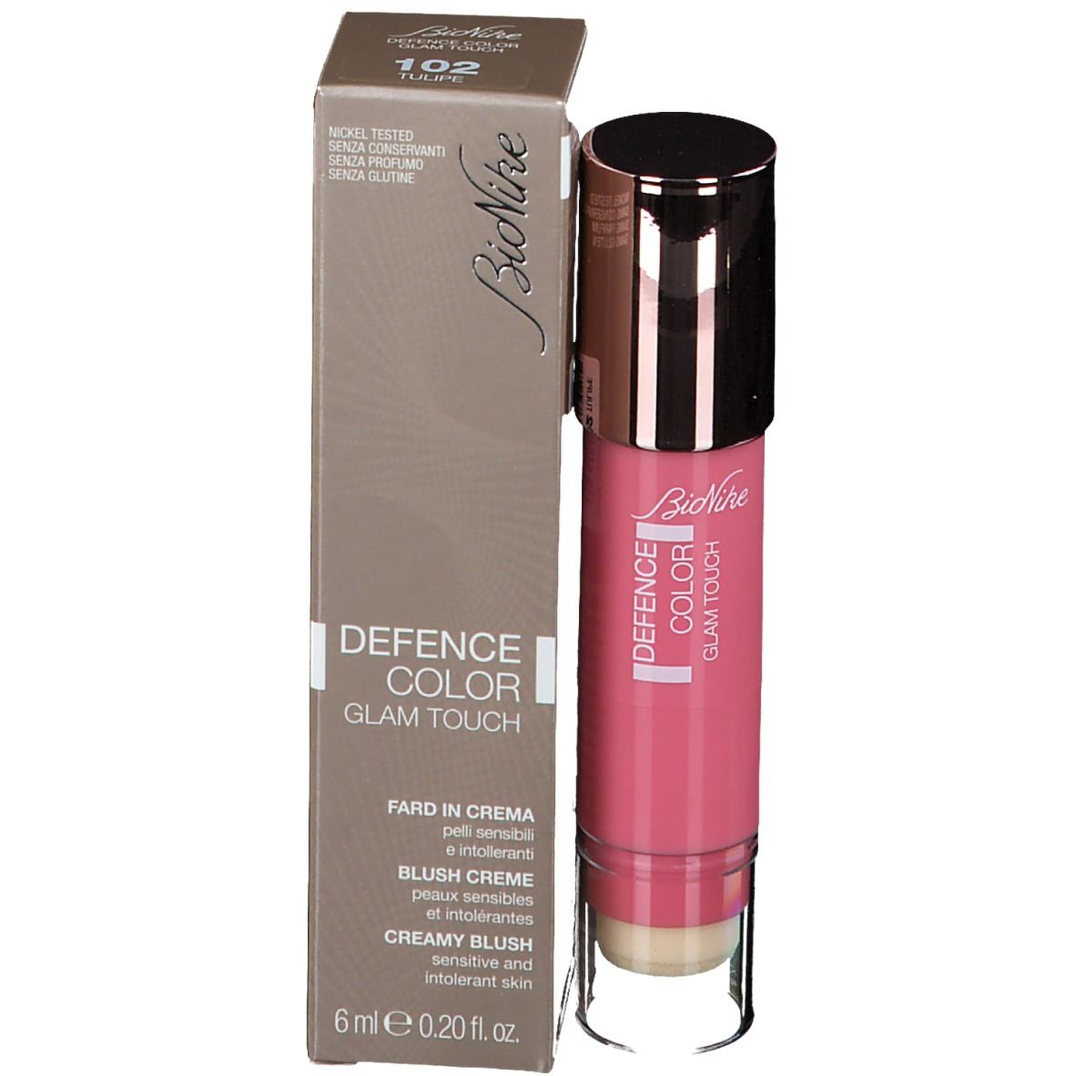 BioNike DEFENCE COLOR GLAM TOUCH Blushcreme 102 Tulpe